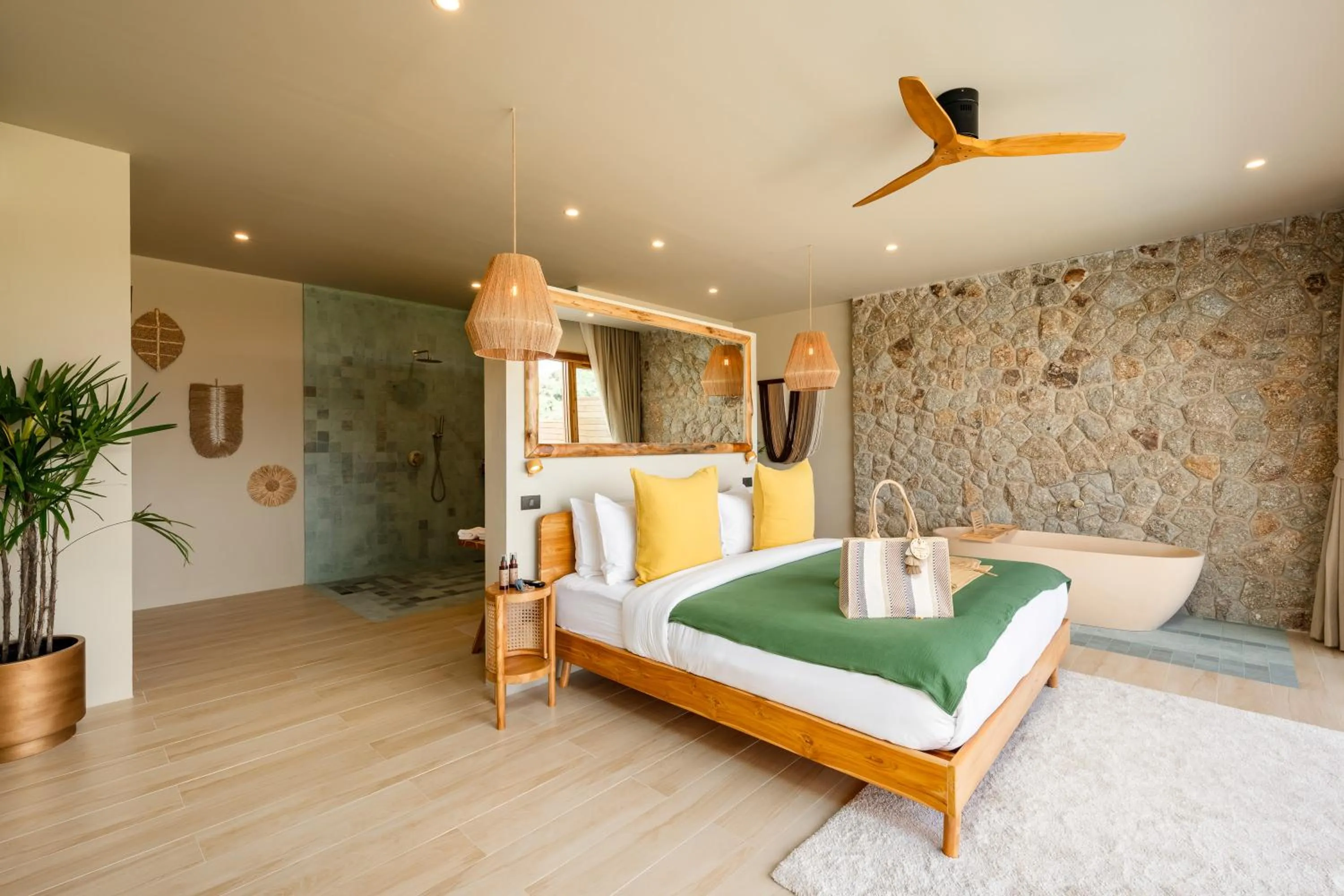 Bed in Wild Cottages Elephant Sanctuary Resort