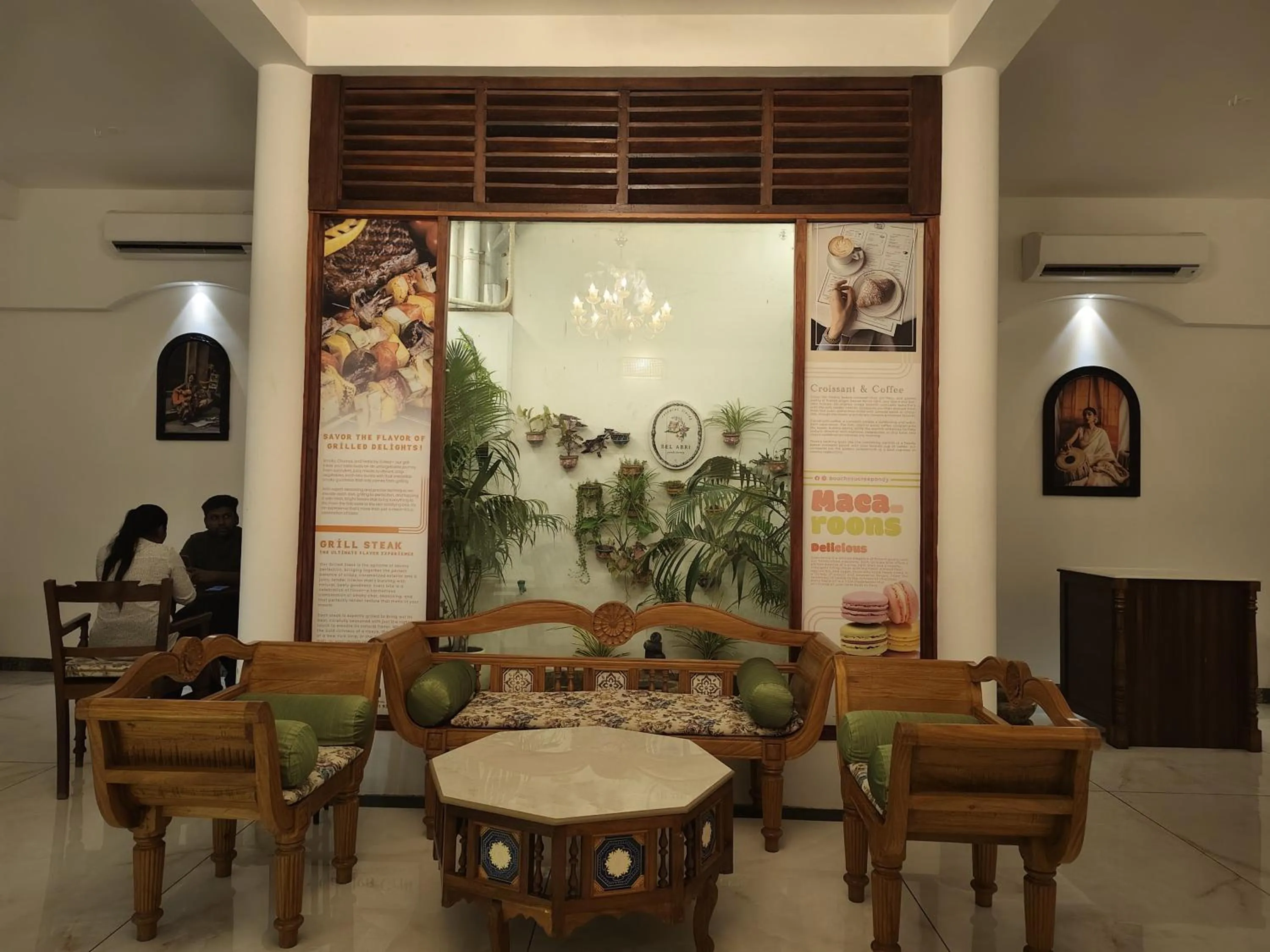 Seating area in Bel Abri Colonial Living, Pondicherry