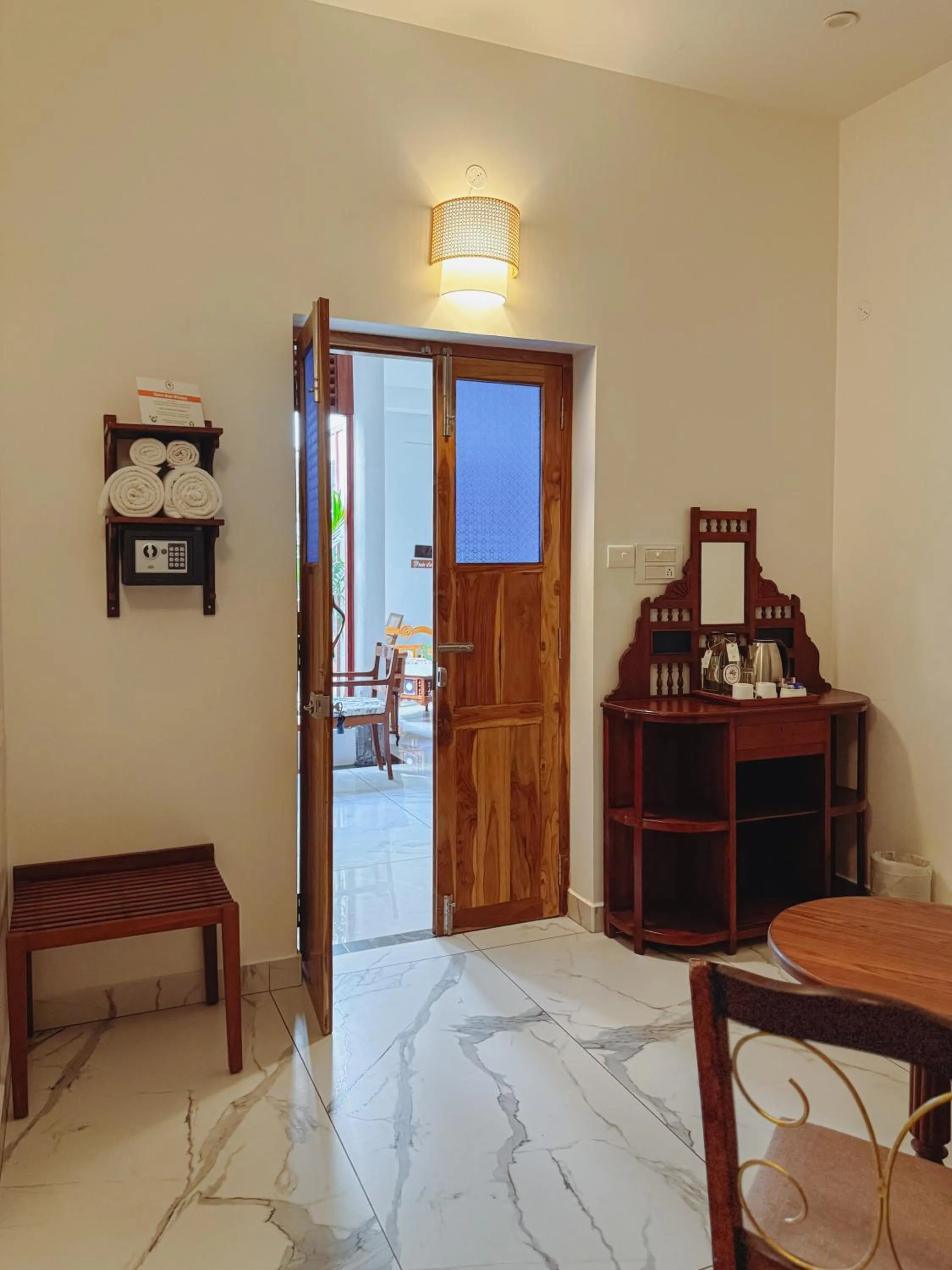 Seating area in Bel Abri Colonial Living, Pondicherry