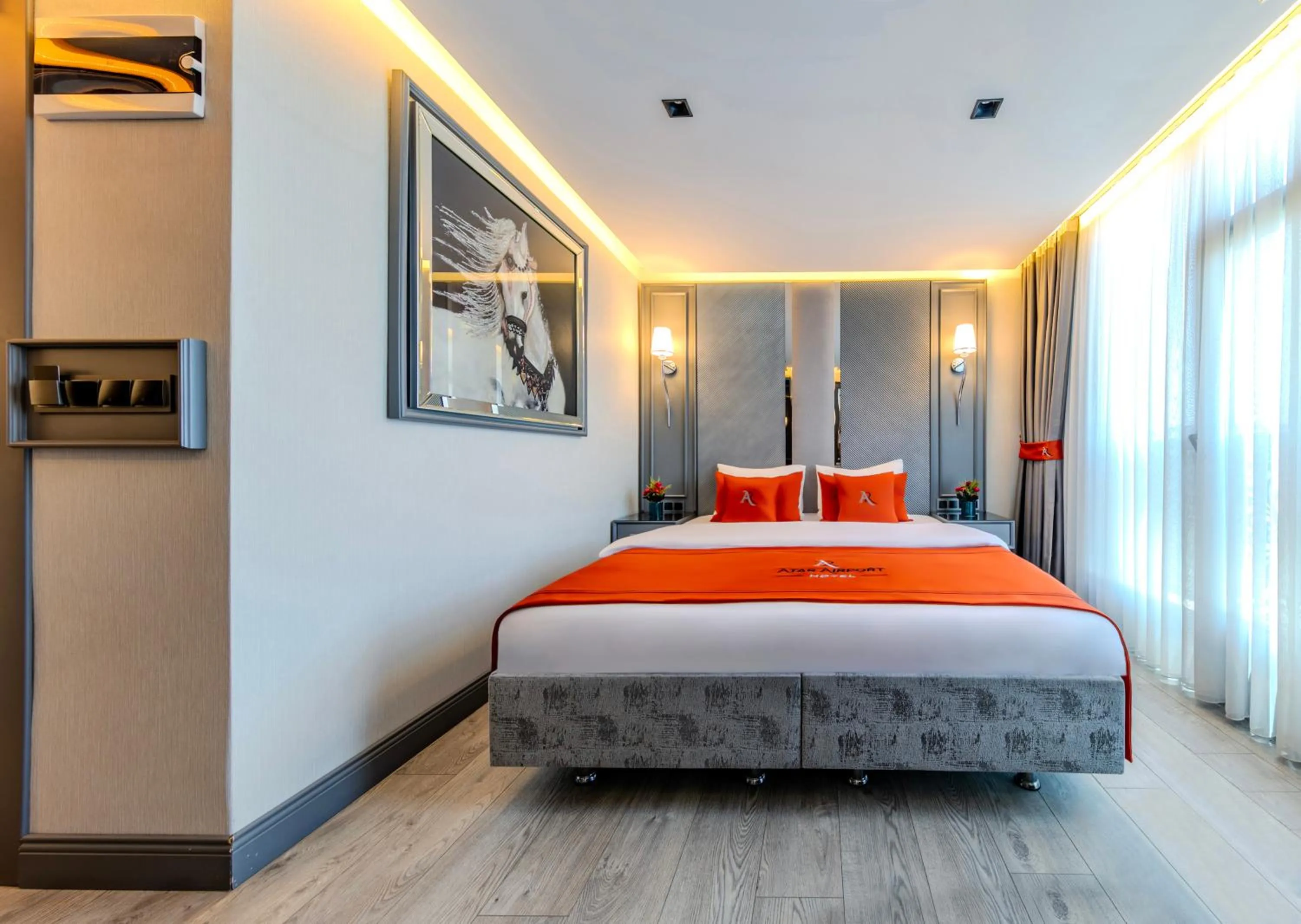 Photo of the whole room, Bed in Atar Airport Hotel - Restaurant & Spa Wellness