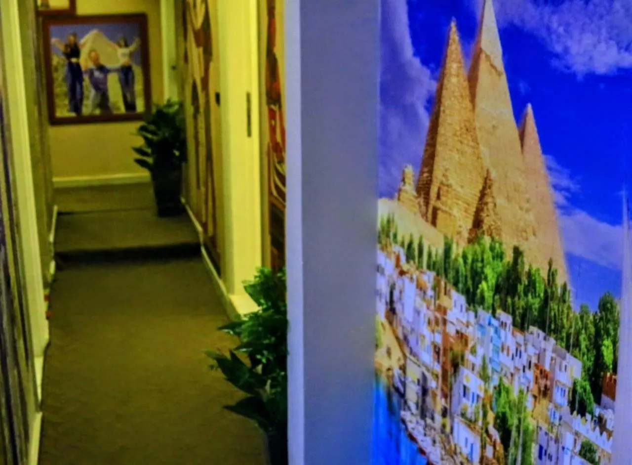 Hiking in fabulous view pyramids inn hotel