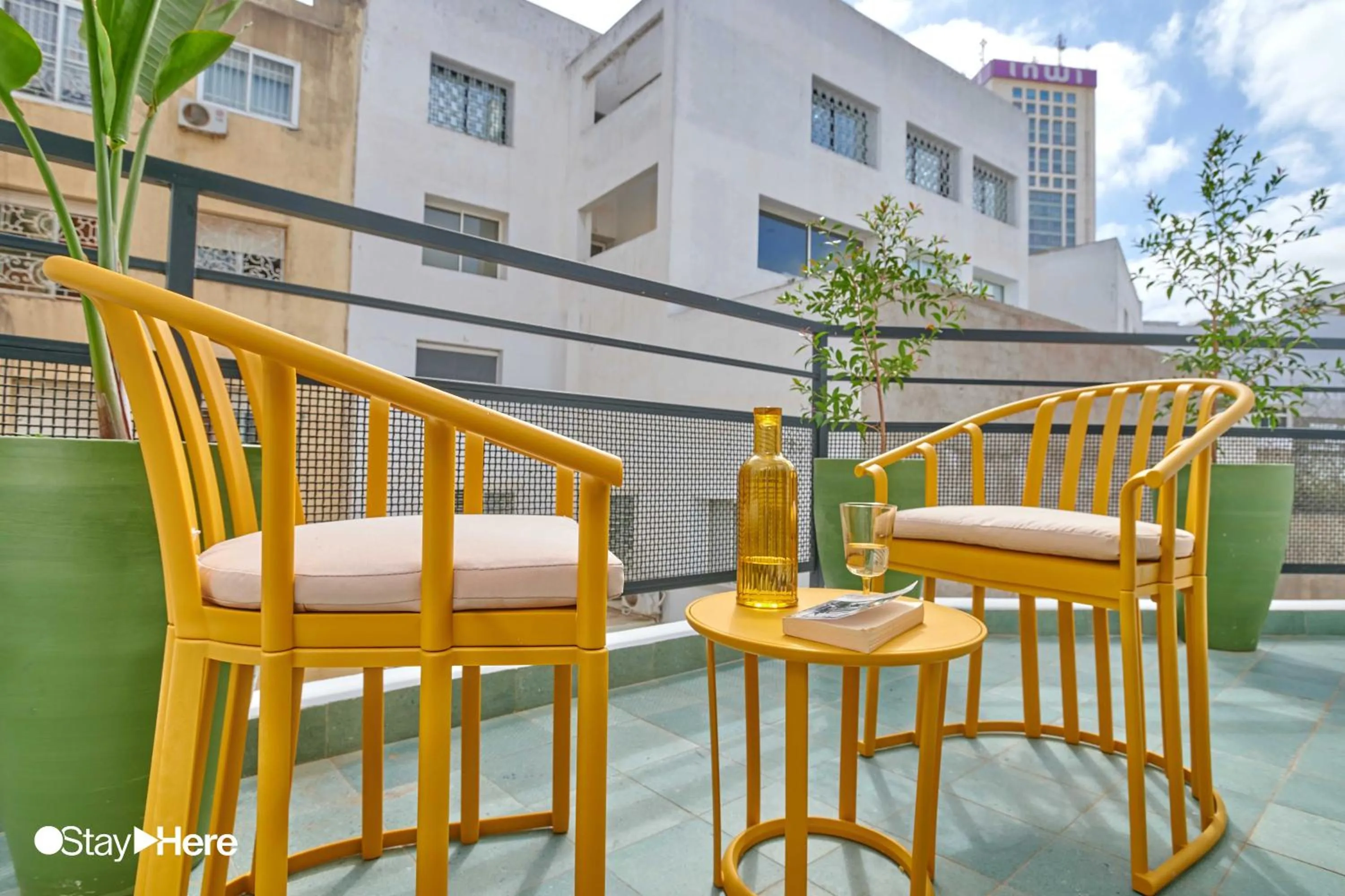 Balcony/Terrace in Stayhere Casablanca - Maarif - Elite Residence