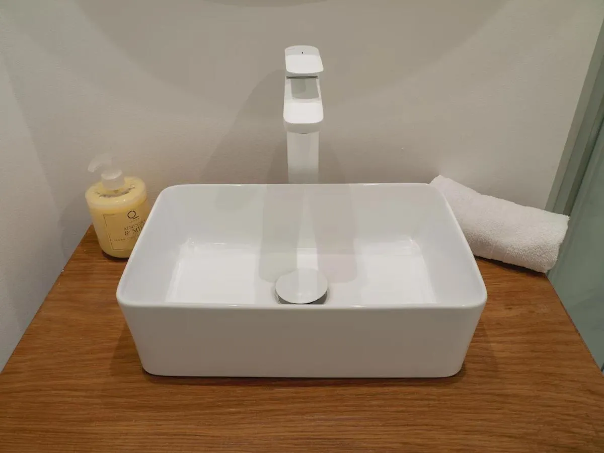 Bathroom in La Arena Apartamentos Zierbena