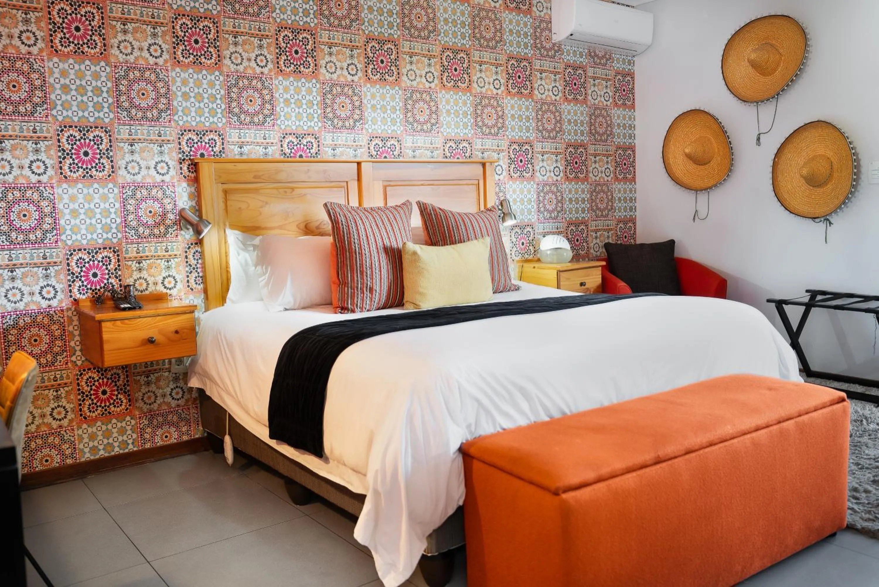 Bed in Yalla Yalla Boutique Hotel