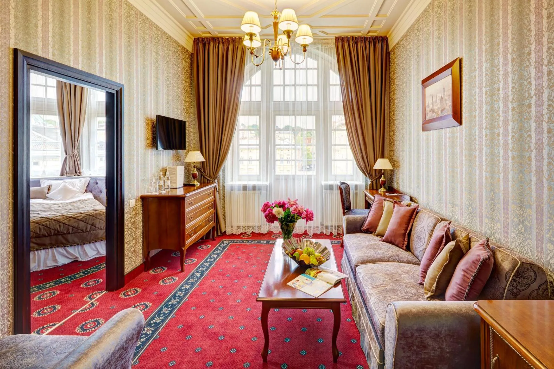 Living room, Bed in Hotel Atlas Deluxe