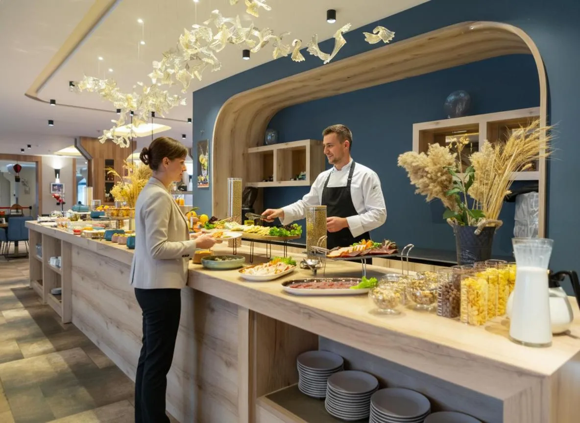 Buffet breakfast in Expocore Hotel