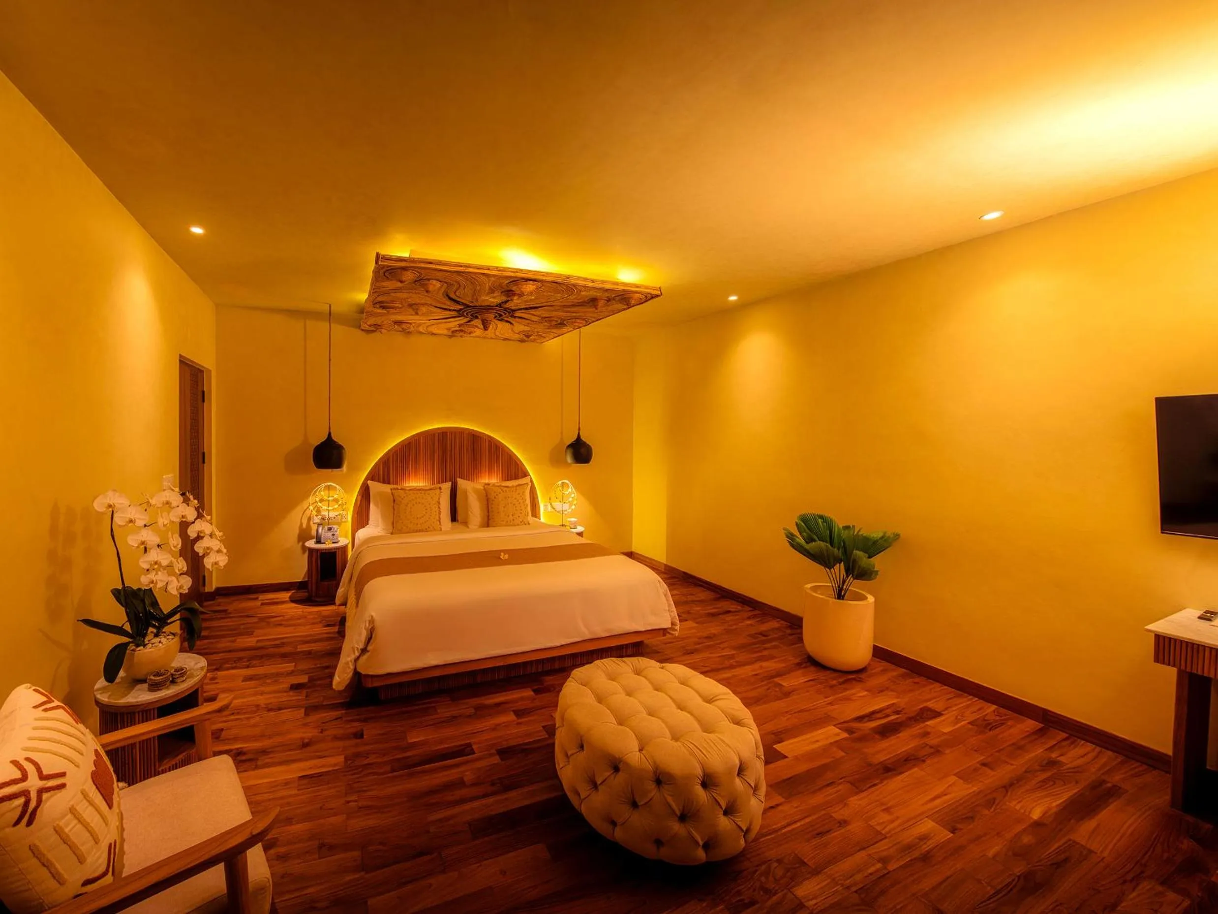 Bedroom, Bed in Bambootel Sawah View