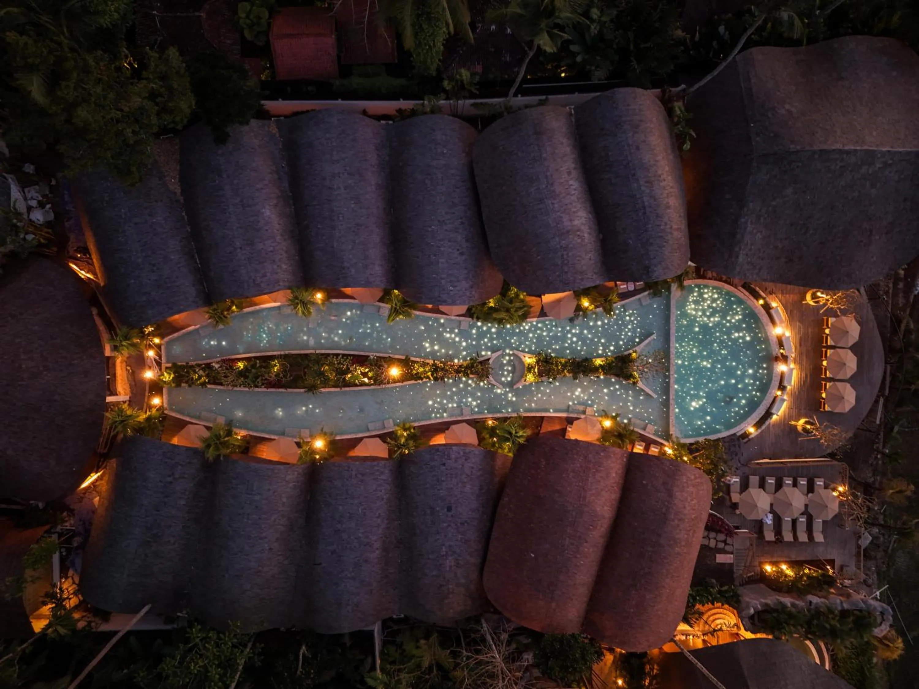 Pool view in Bambootel Sawah View