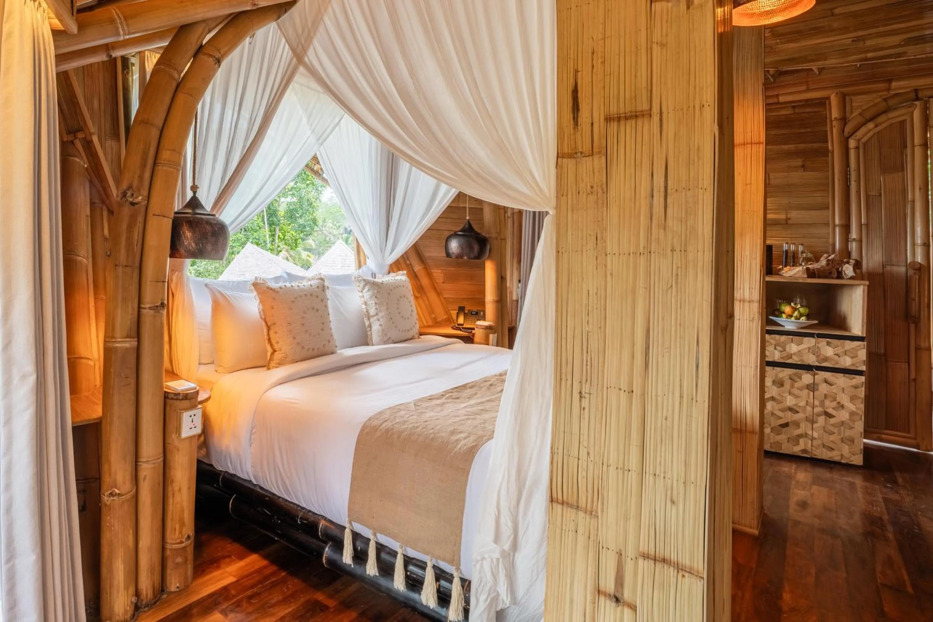 Bedroom, Bed in Bambootel Sawah View