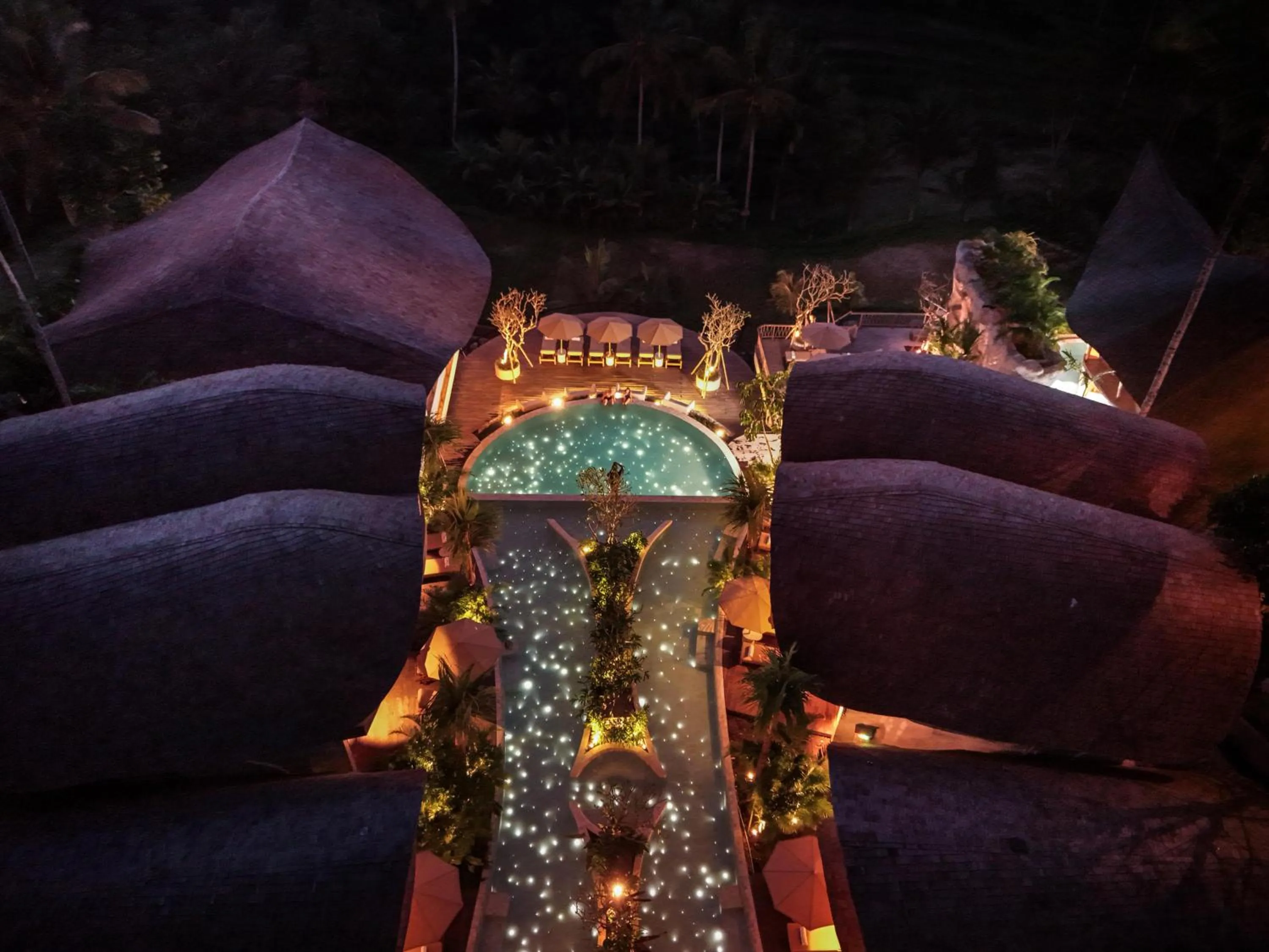 Pool view in Bambootel Sawah View