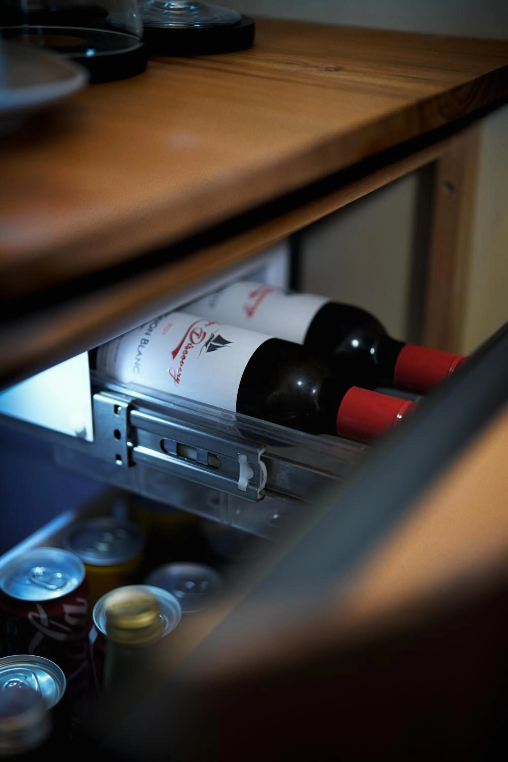 minibar in Bambootel Sawah View