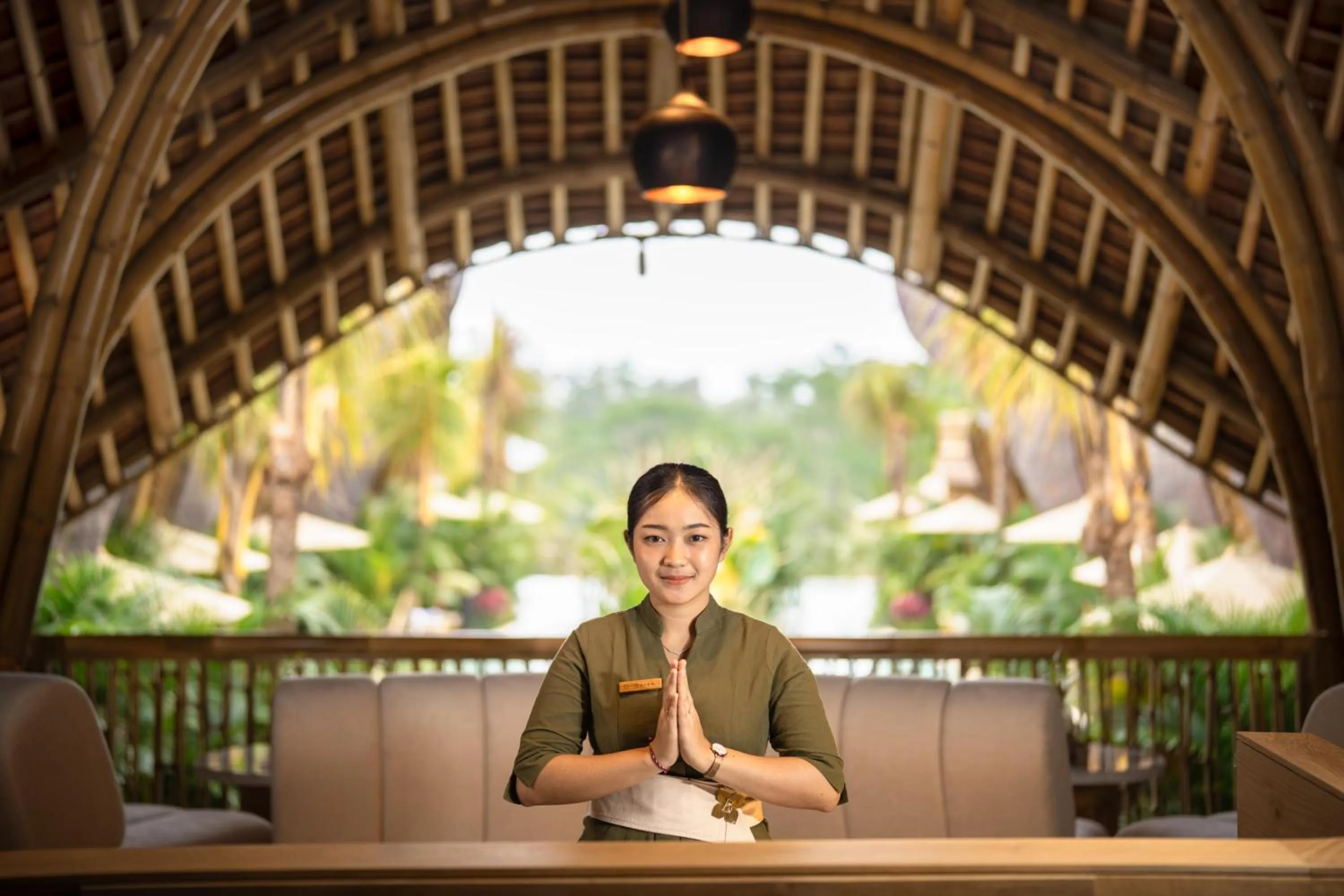 Lobby or reception in Bambootel Sawah View