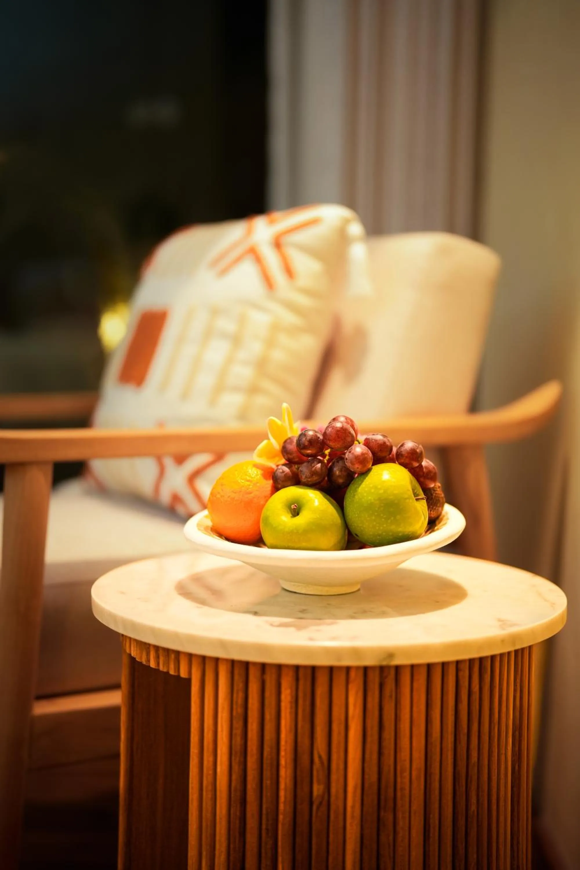 Seating area in Bambootel Sawah View