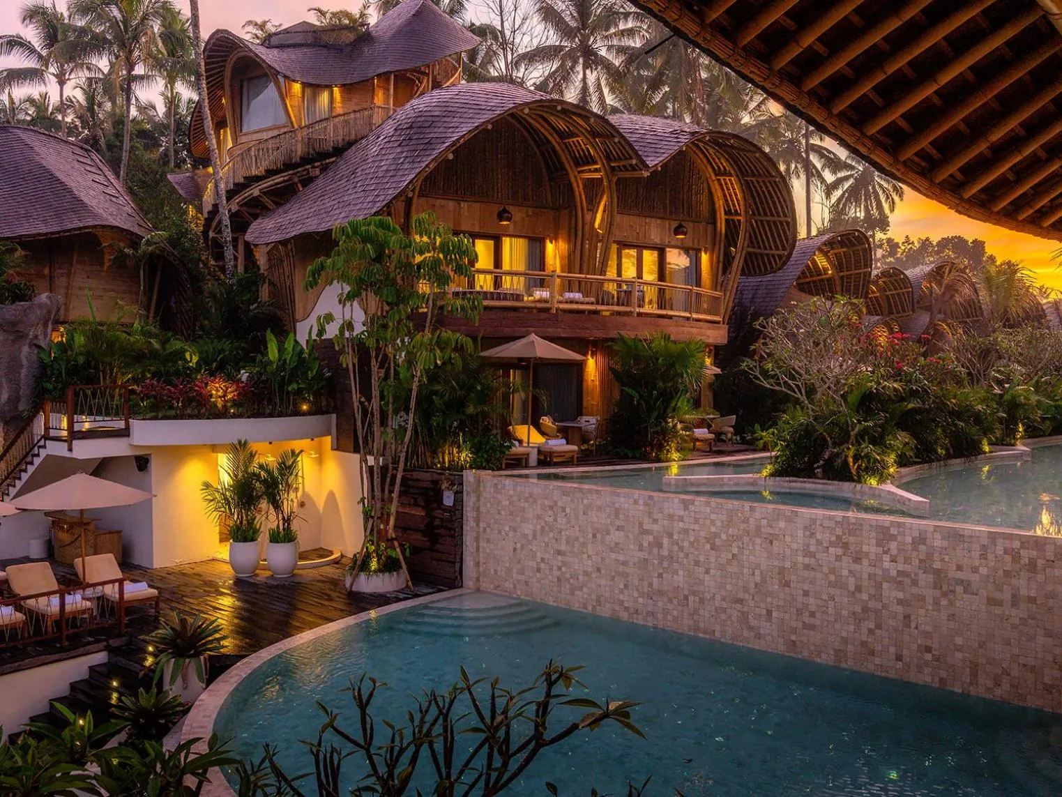 Balcony/Terrace in Bambootel Sawah View