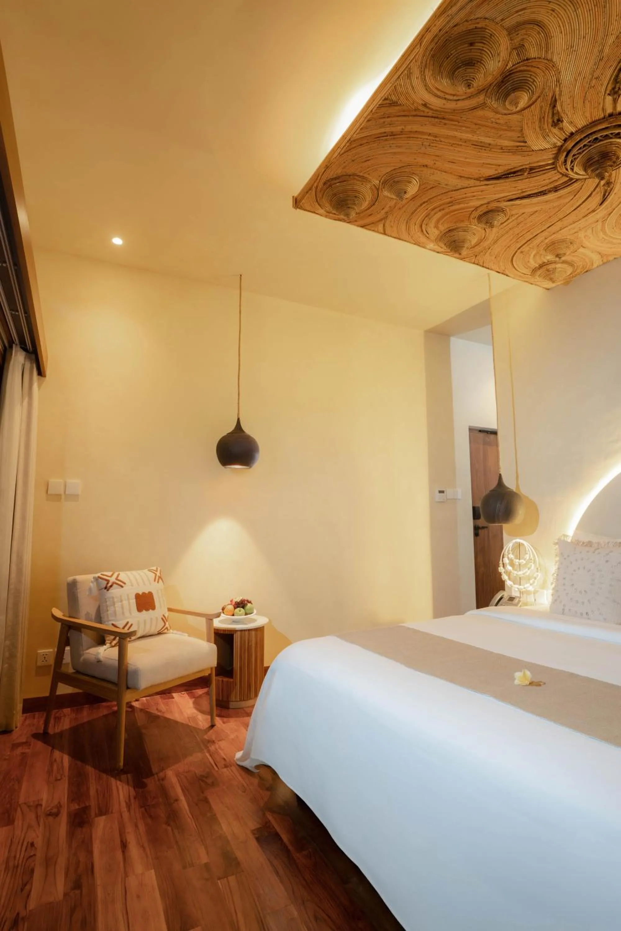 Bed in Bambootel Sawah View