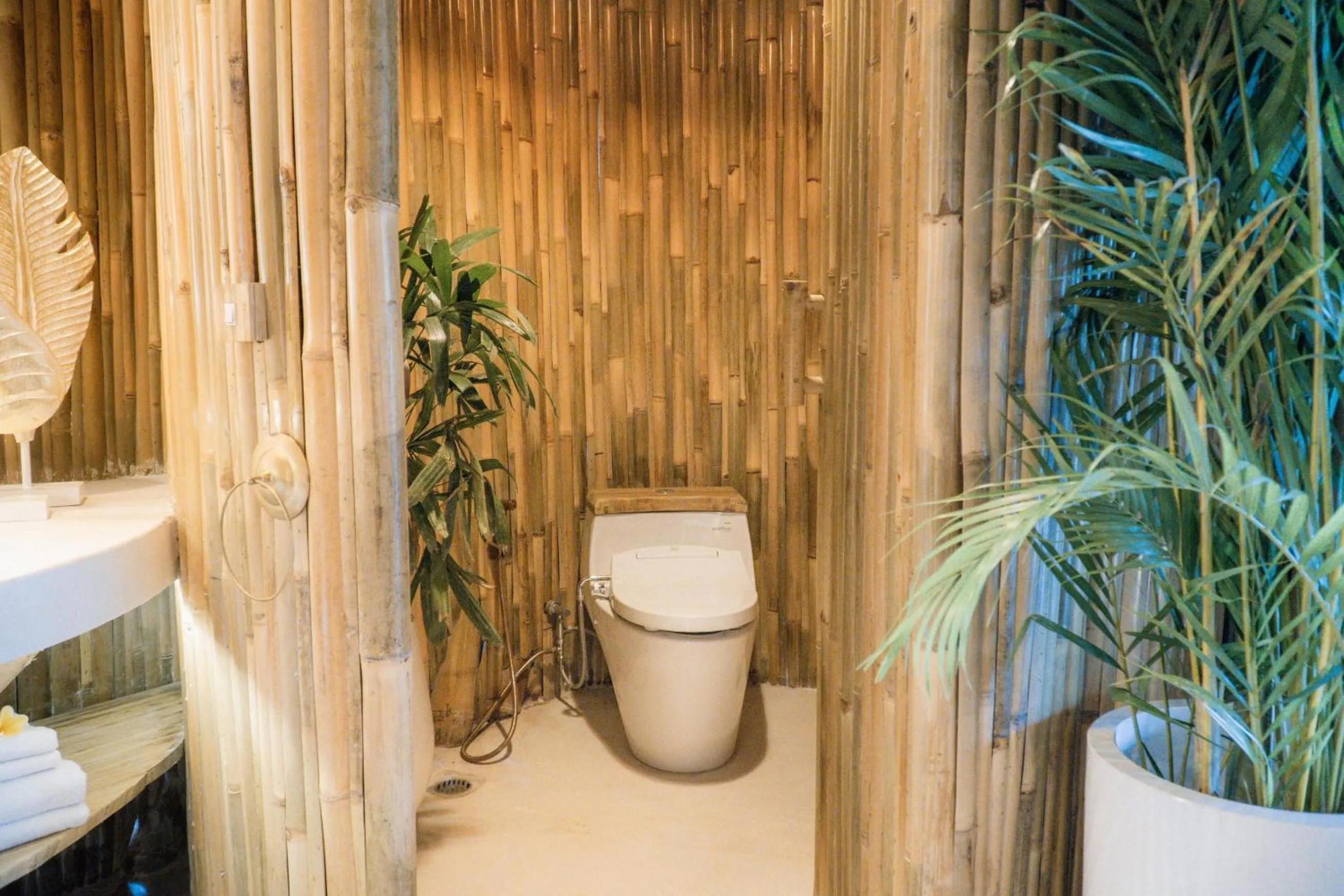 Bathroom in Bambootel Sawah View