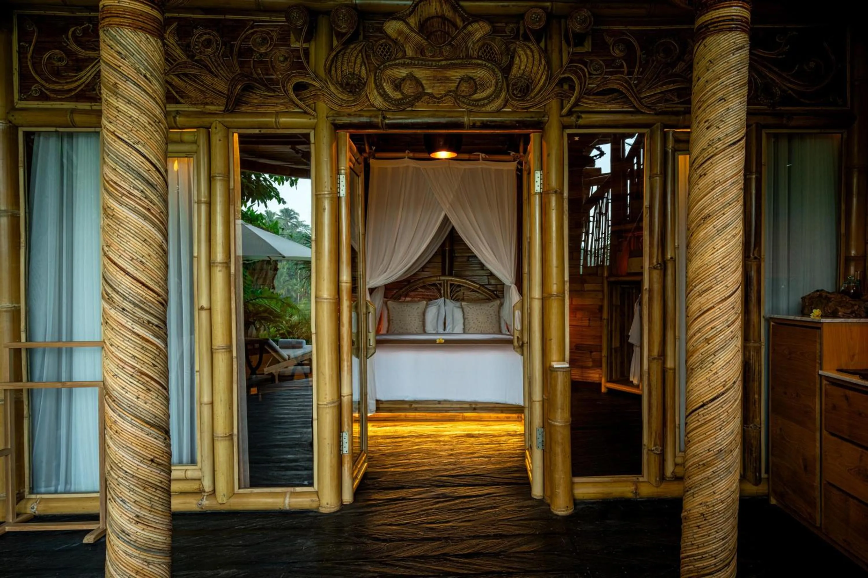 Bedroom in Bambootel Sawah View