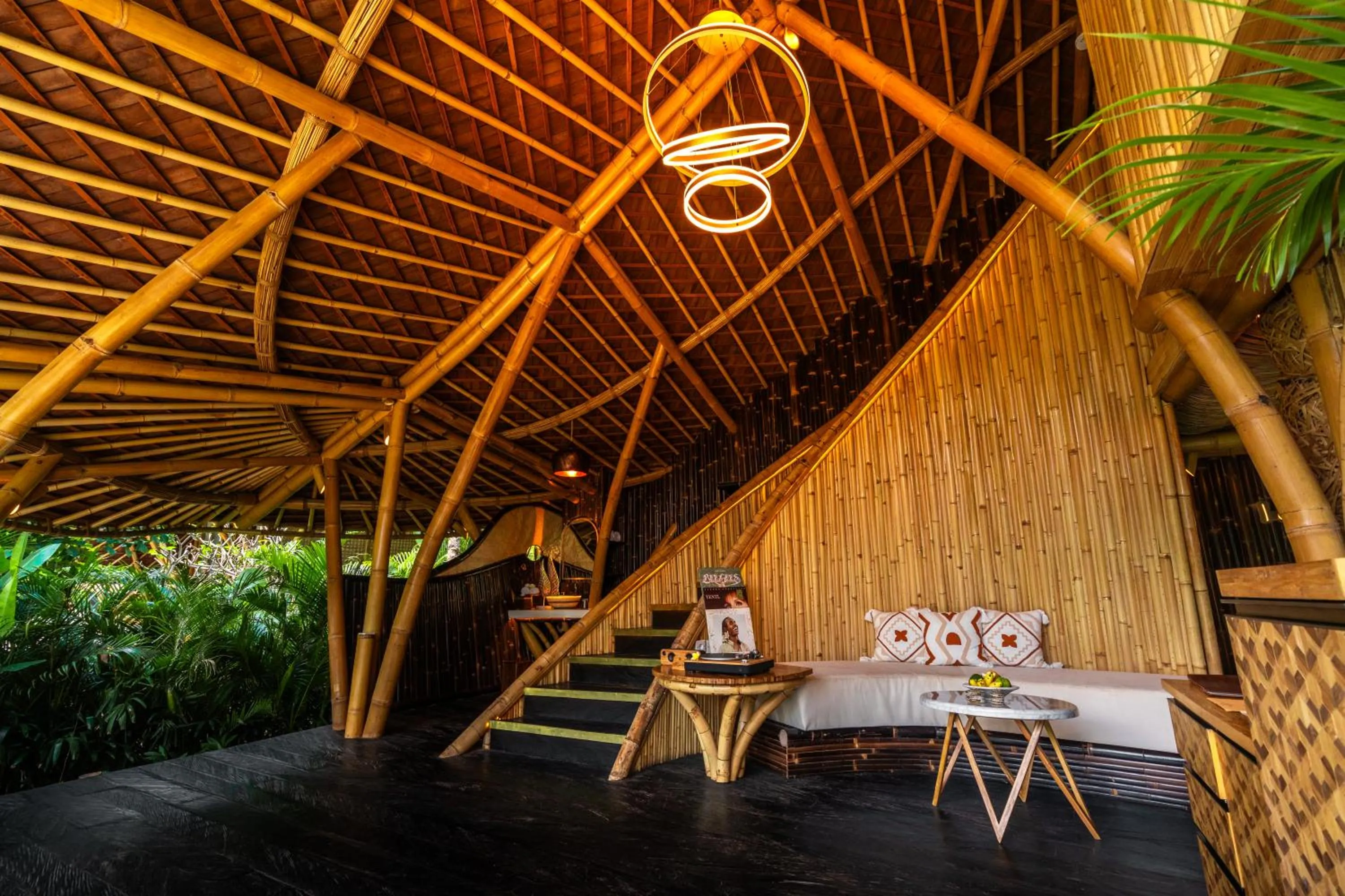 Living room in Bambootel Sawah View