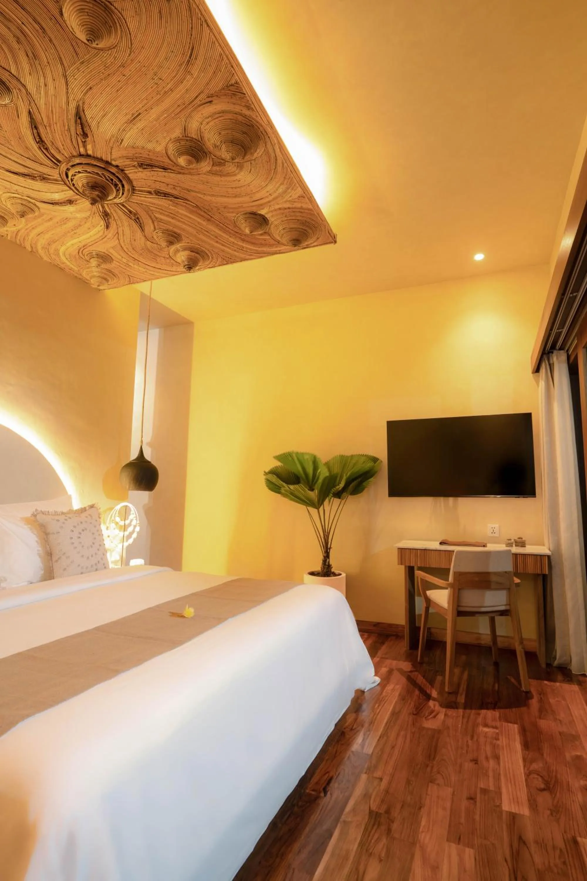 Bedroom, Bed in Bambootel Sawah View