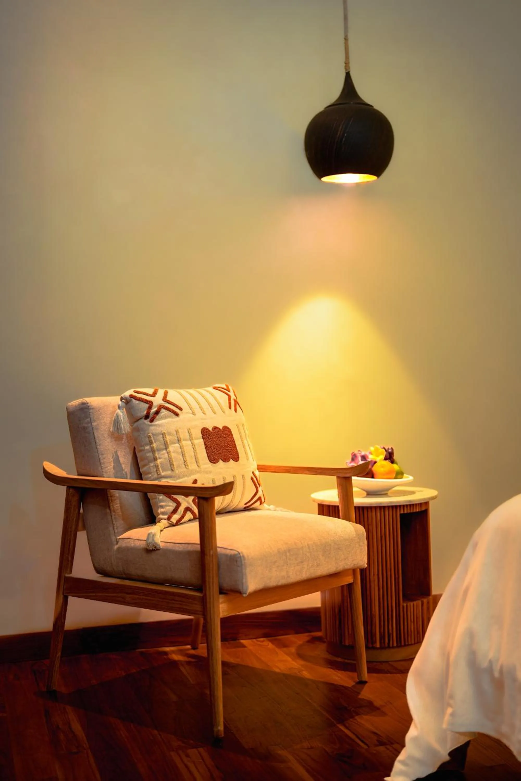 Seating area in Bambootel Sawah View