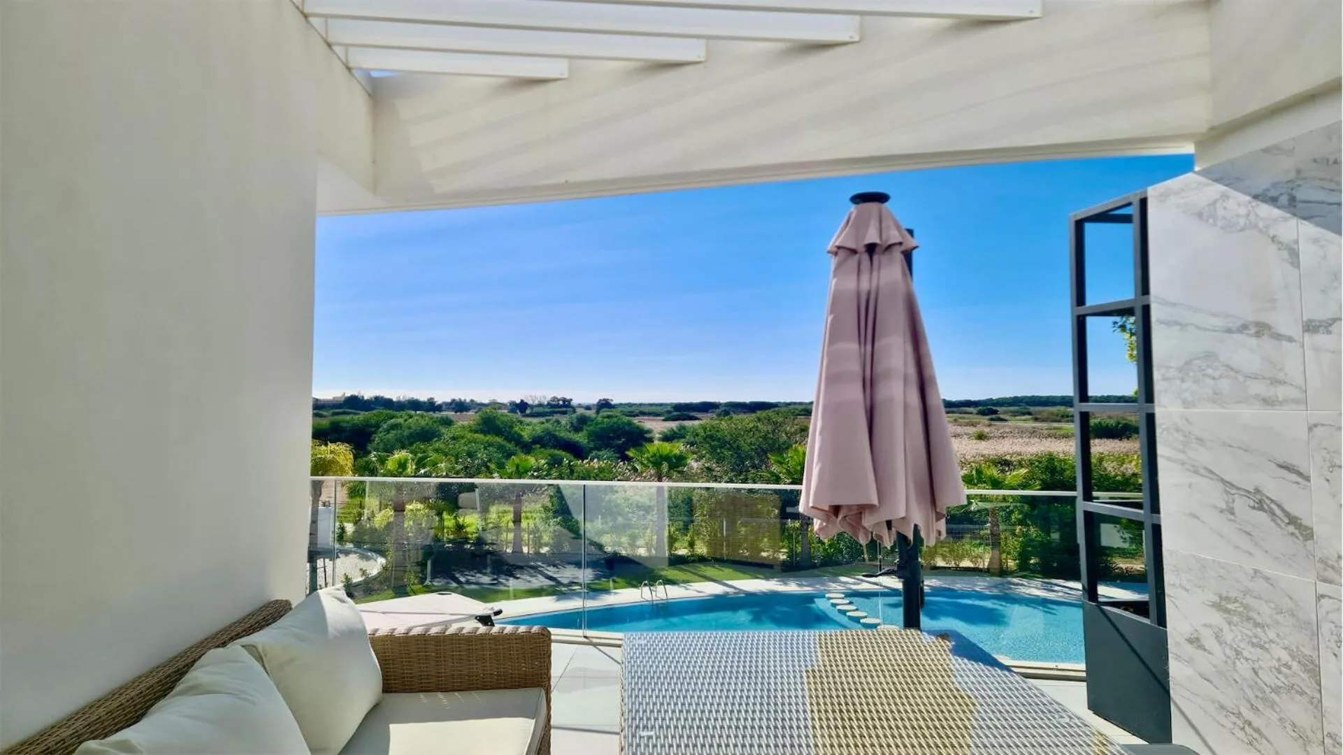 Balcony/Terrace in Lake24 CD256- CleverDetails, 3 bedroom apartment, sleeps 6, near to Falesia Beach and the Marina