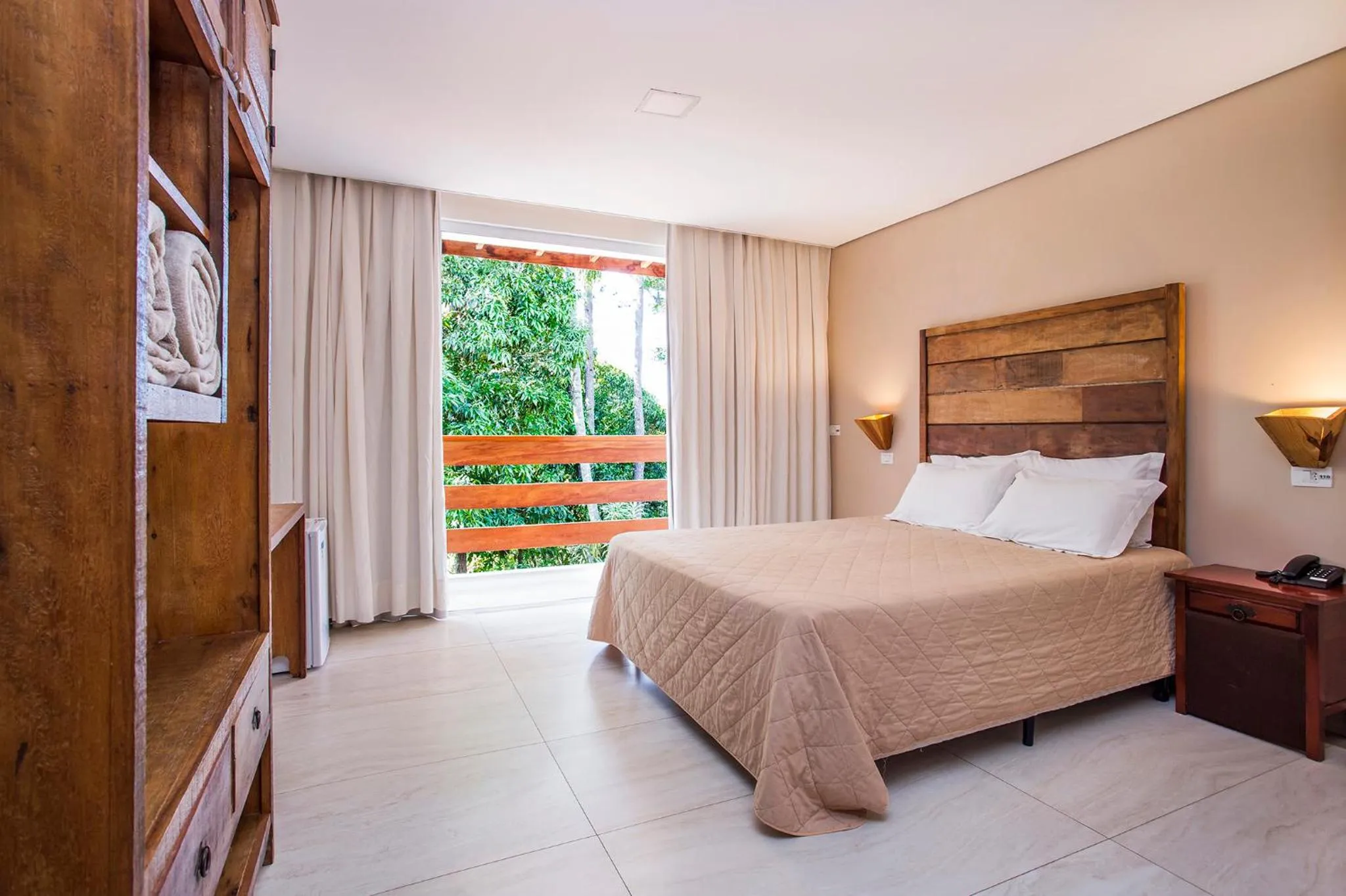 Bed in Guarany Eco Resort