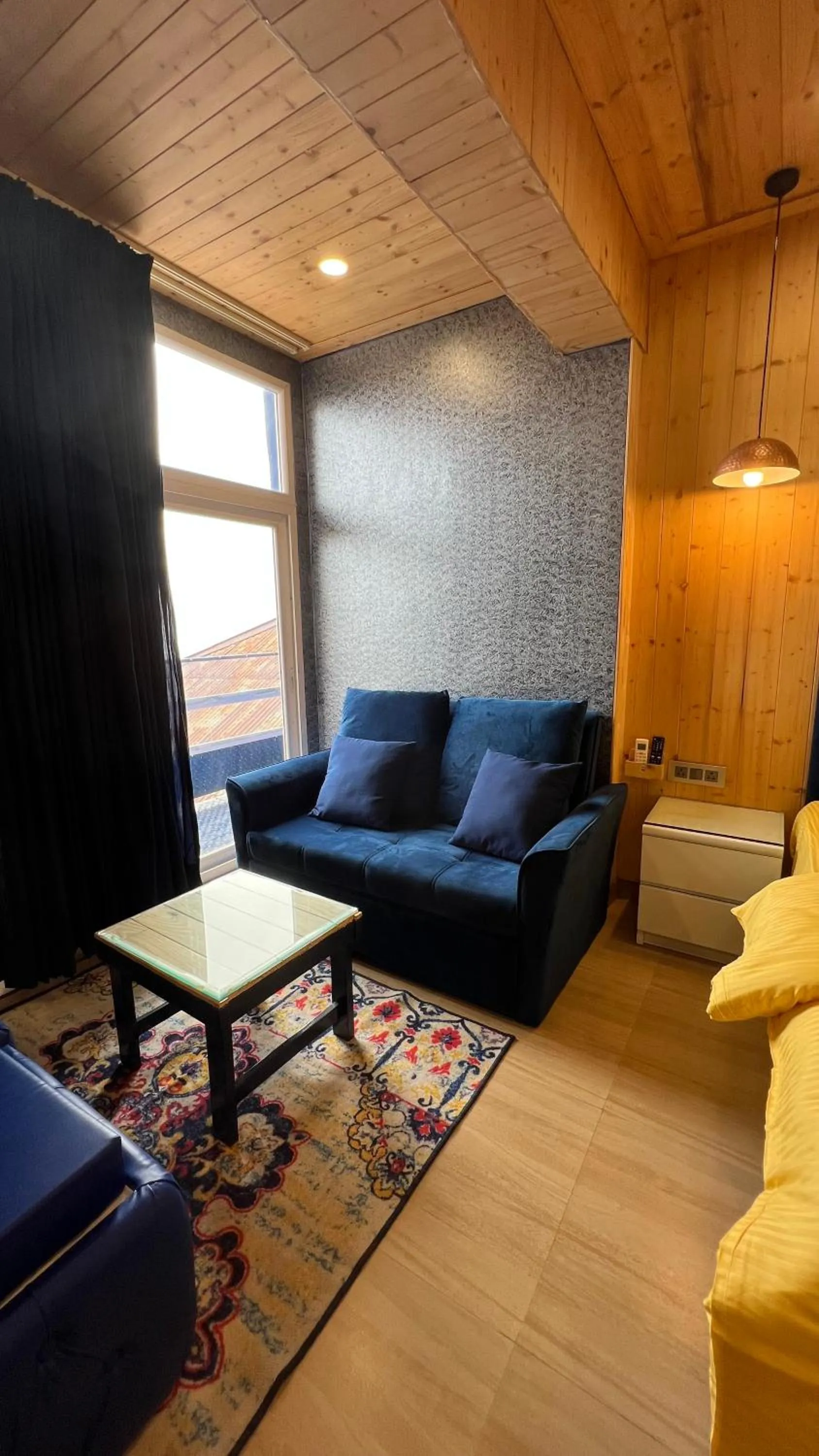 Seating area in Clarence Cottage