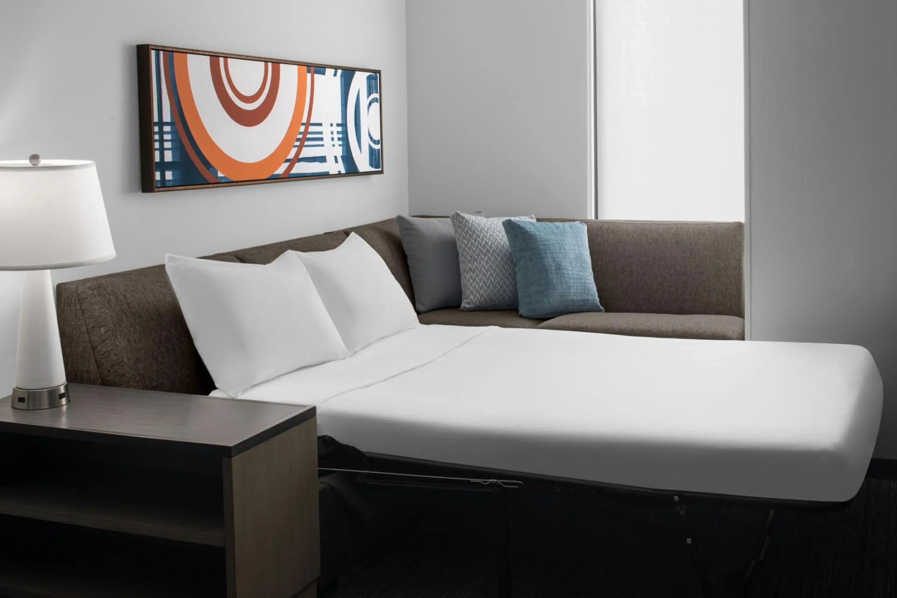 One-Bedroom King Suite with Sofa Bed and Kitchen in Hyatt House Lansing-University Area One-Bedroom King Suite with Sofa Bed and Kitchen in Hyatt House Lansing-University Area