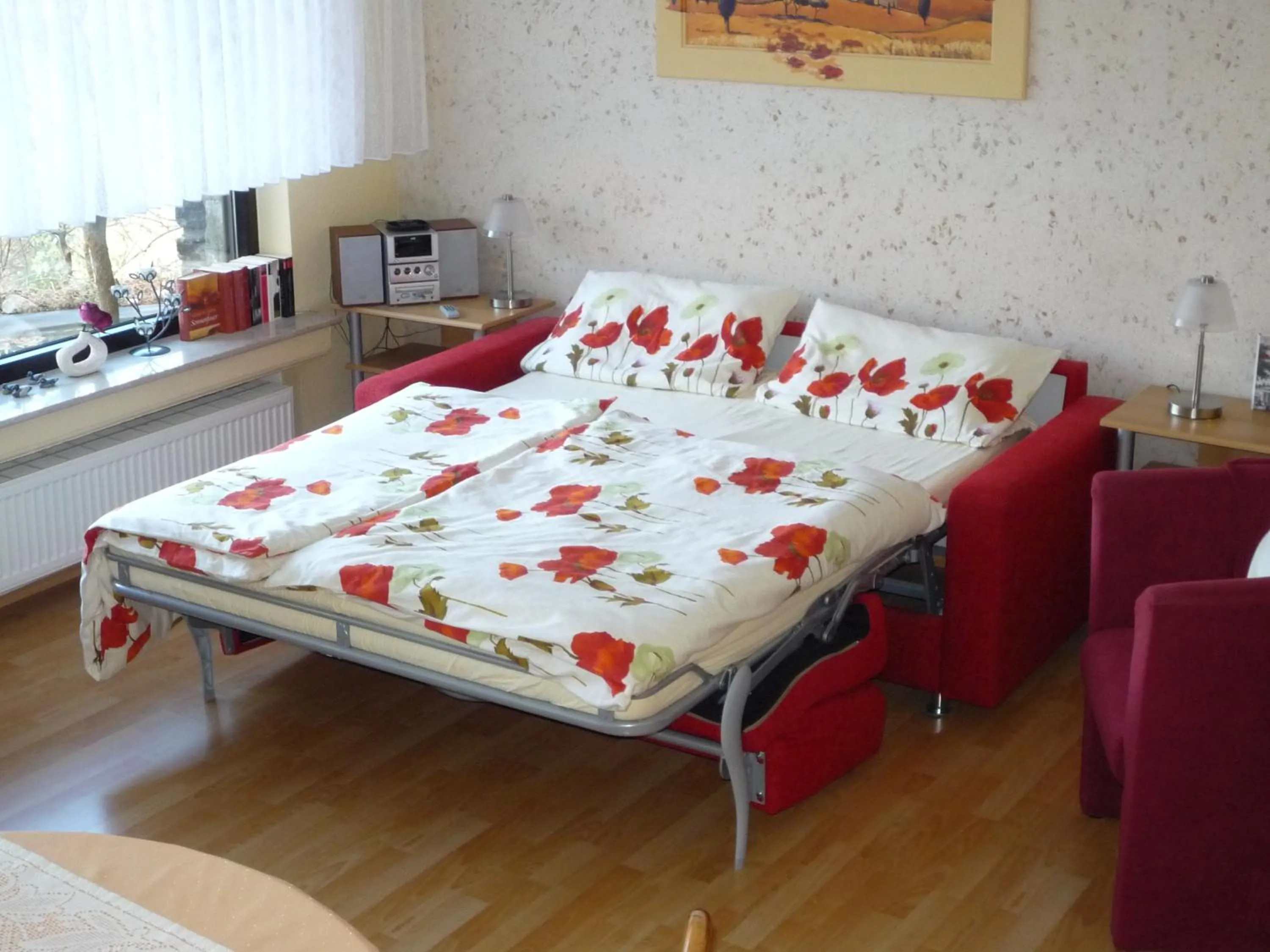 Bed in Ferienwohnung Kleinschmidt
