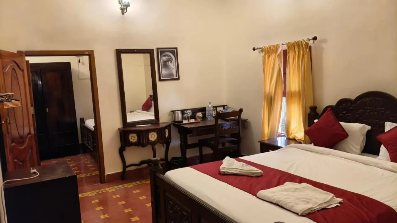 Bed in CHETTINAD HERITAGE WELLNESS RESORTS