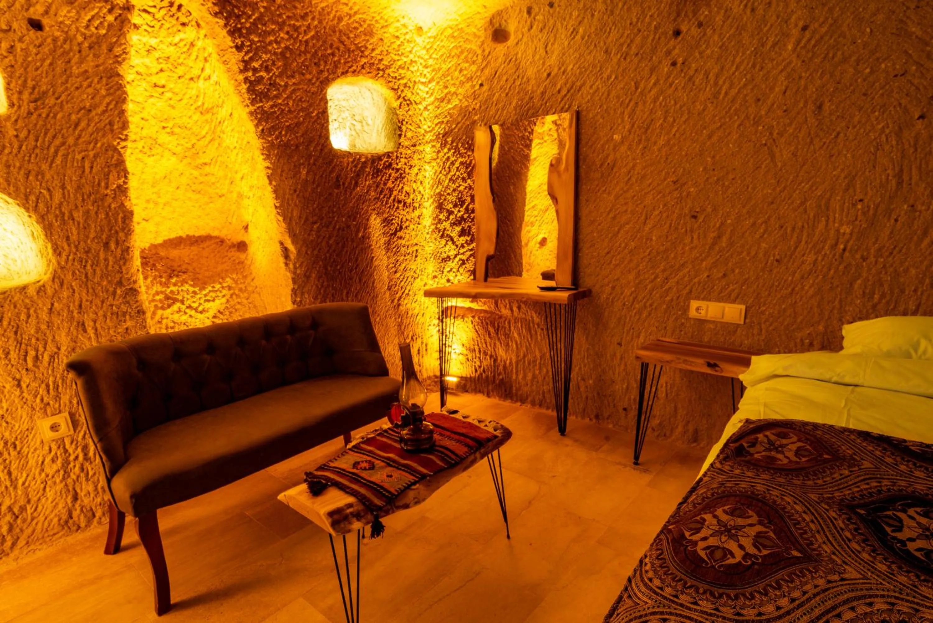 Seating area in Cappadocia Snora Cave