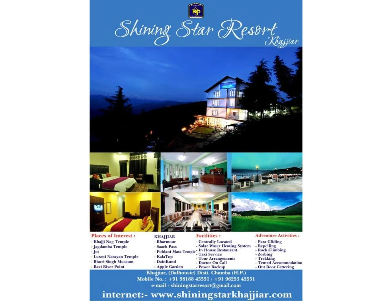 Bed in Shining Star Resort, Khajjiar