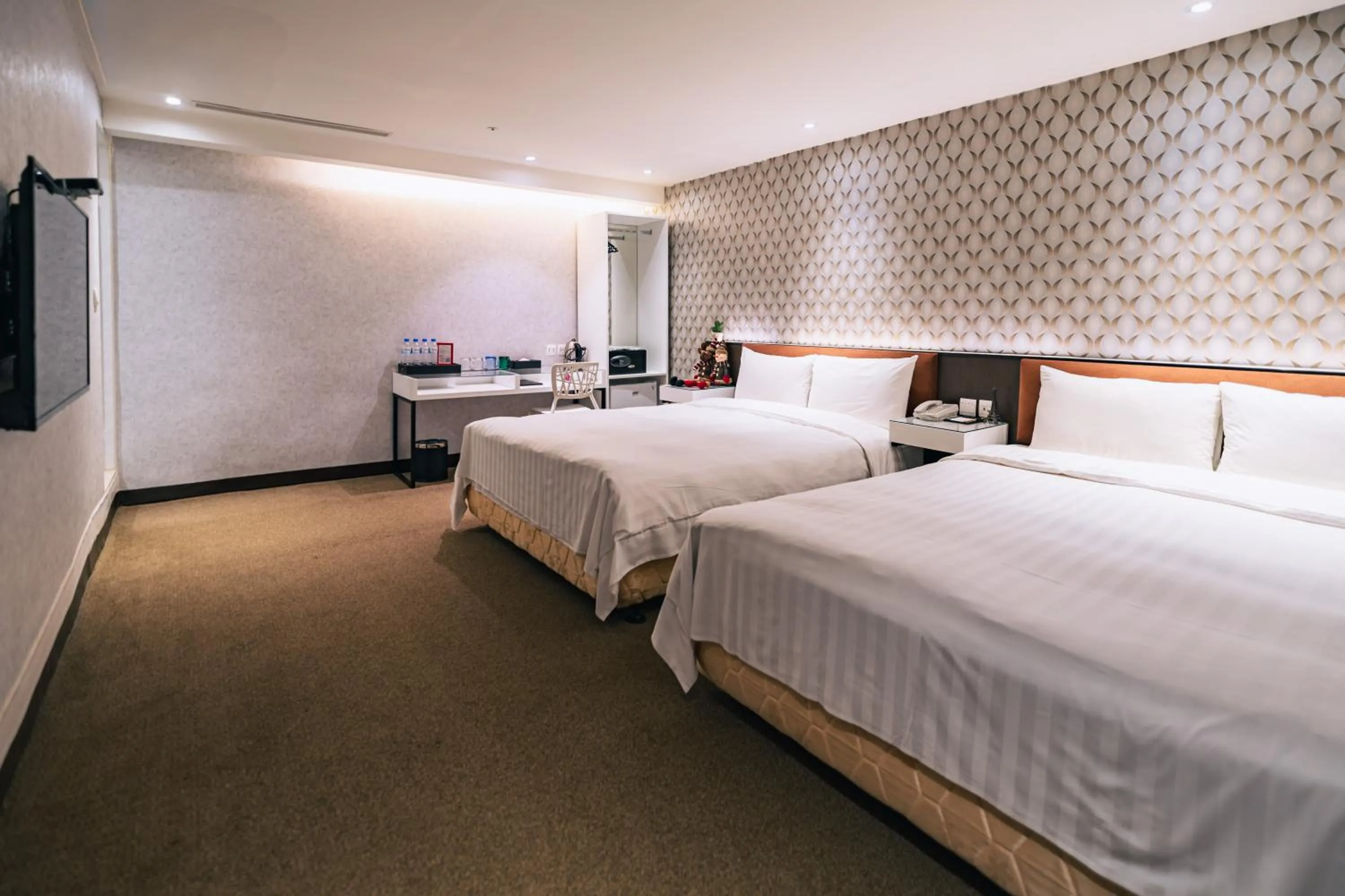 Bed in Hotel Puri Taipei Station Branch