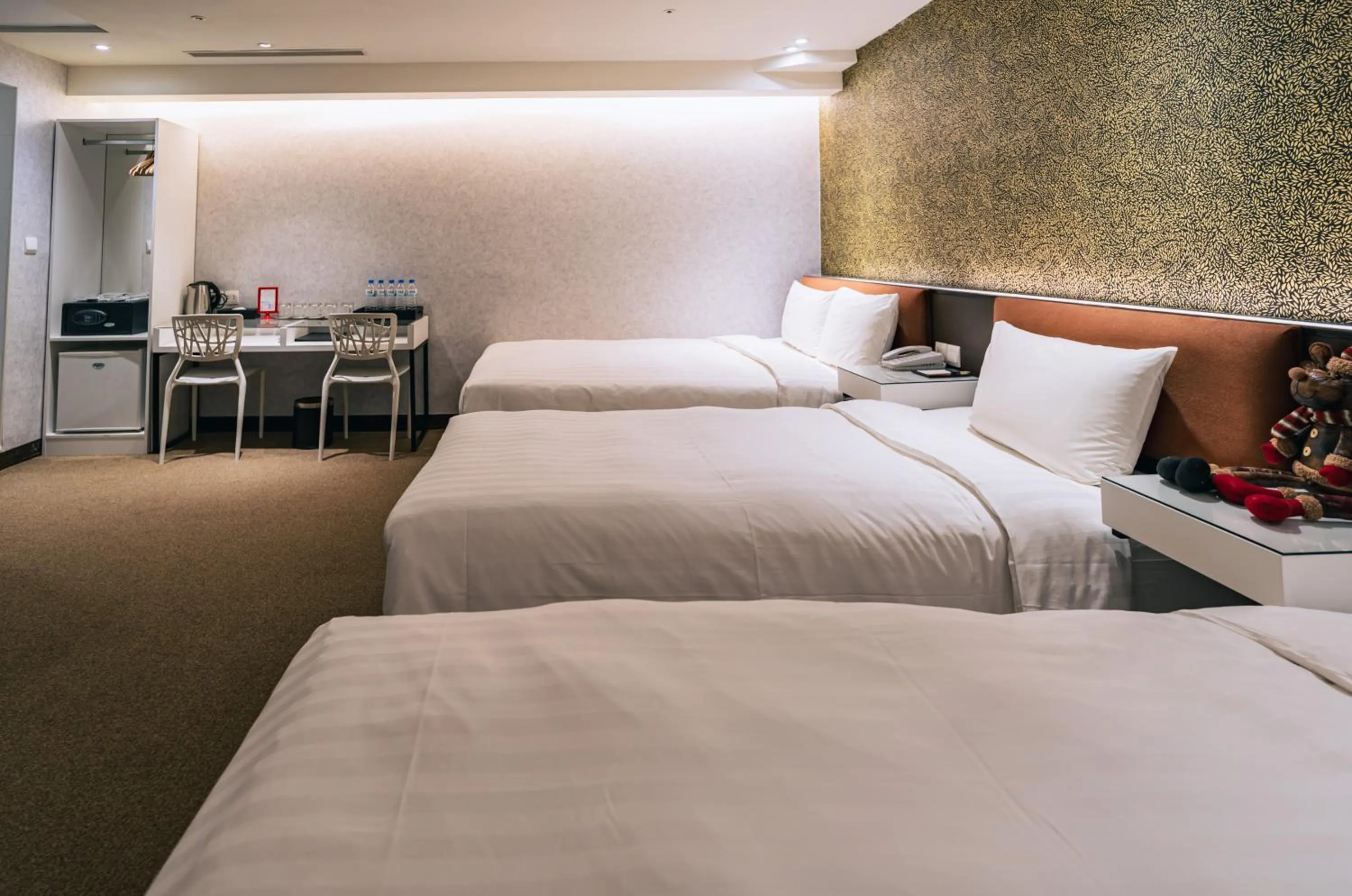 Bed in Hotel Puri Taipei Station Branch