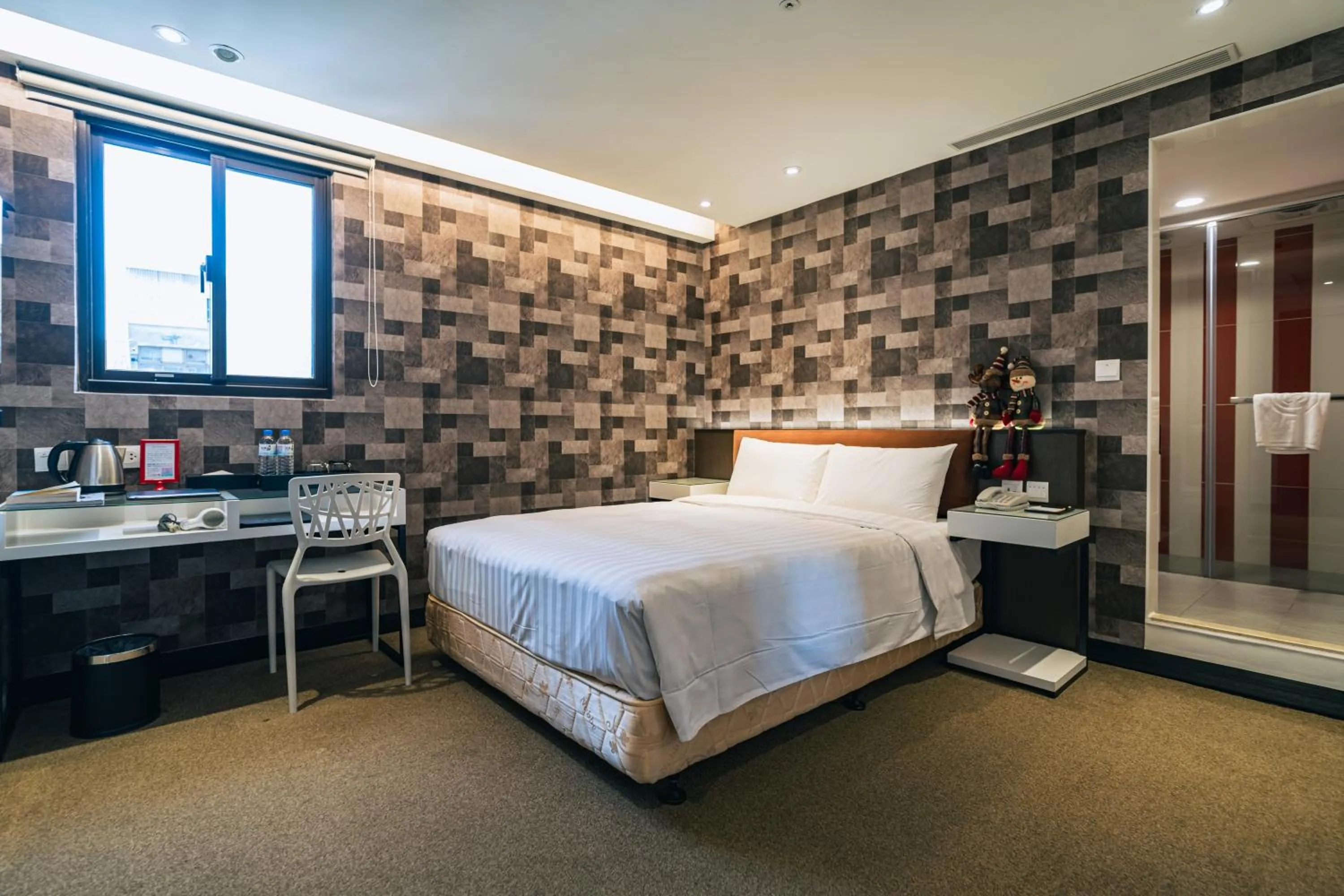 Bed in Hotel Puri Taipei Station Branch