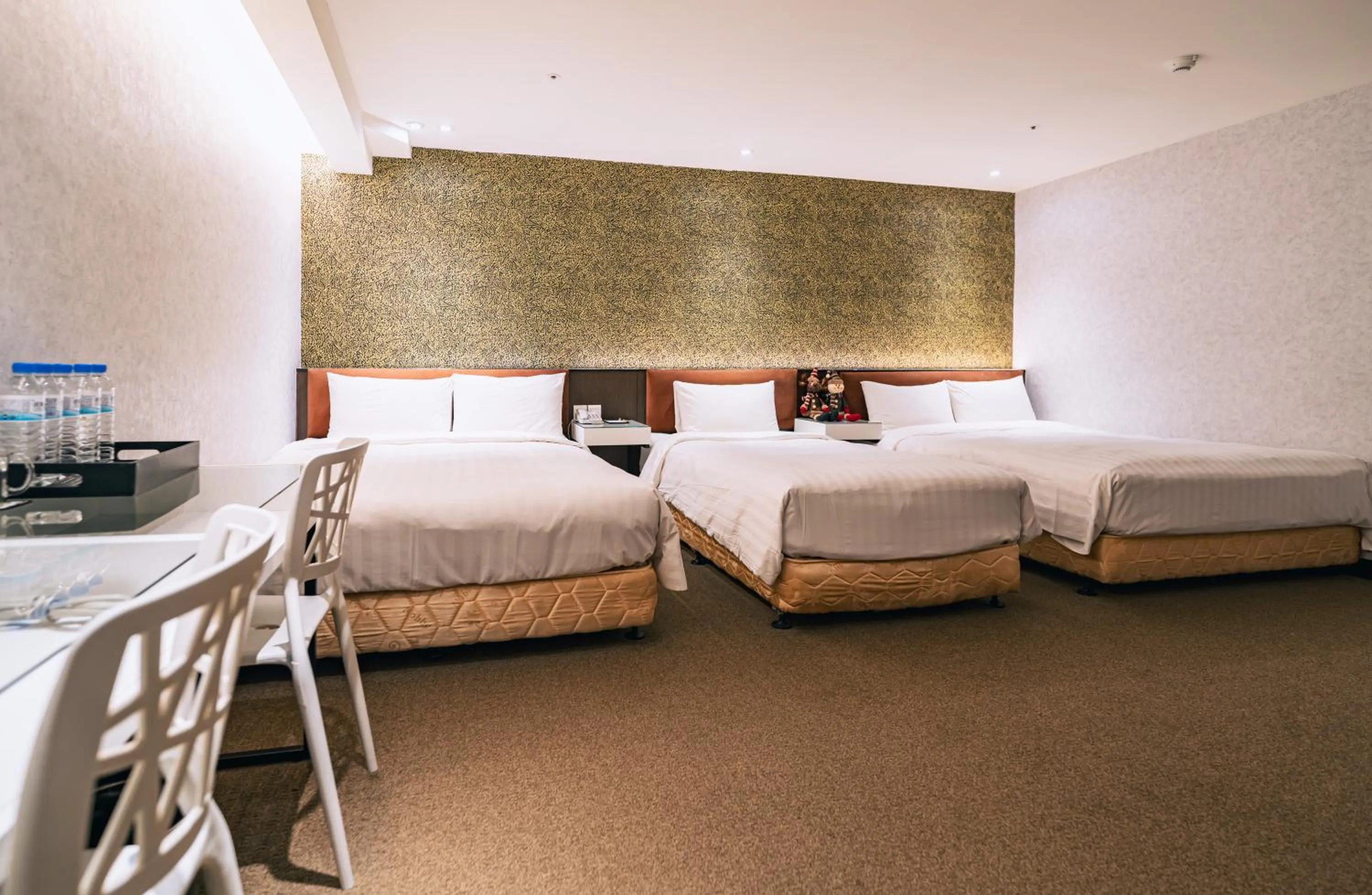 Bed in Hotel Puri Taipei Station Branch