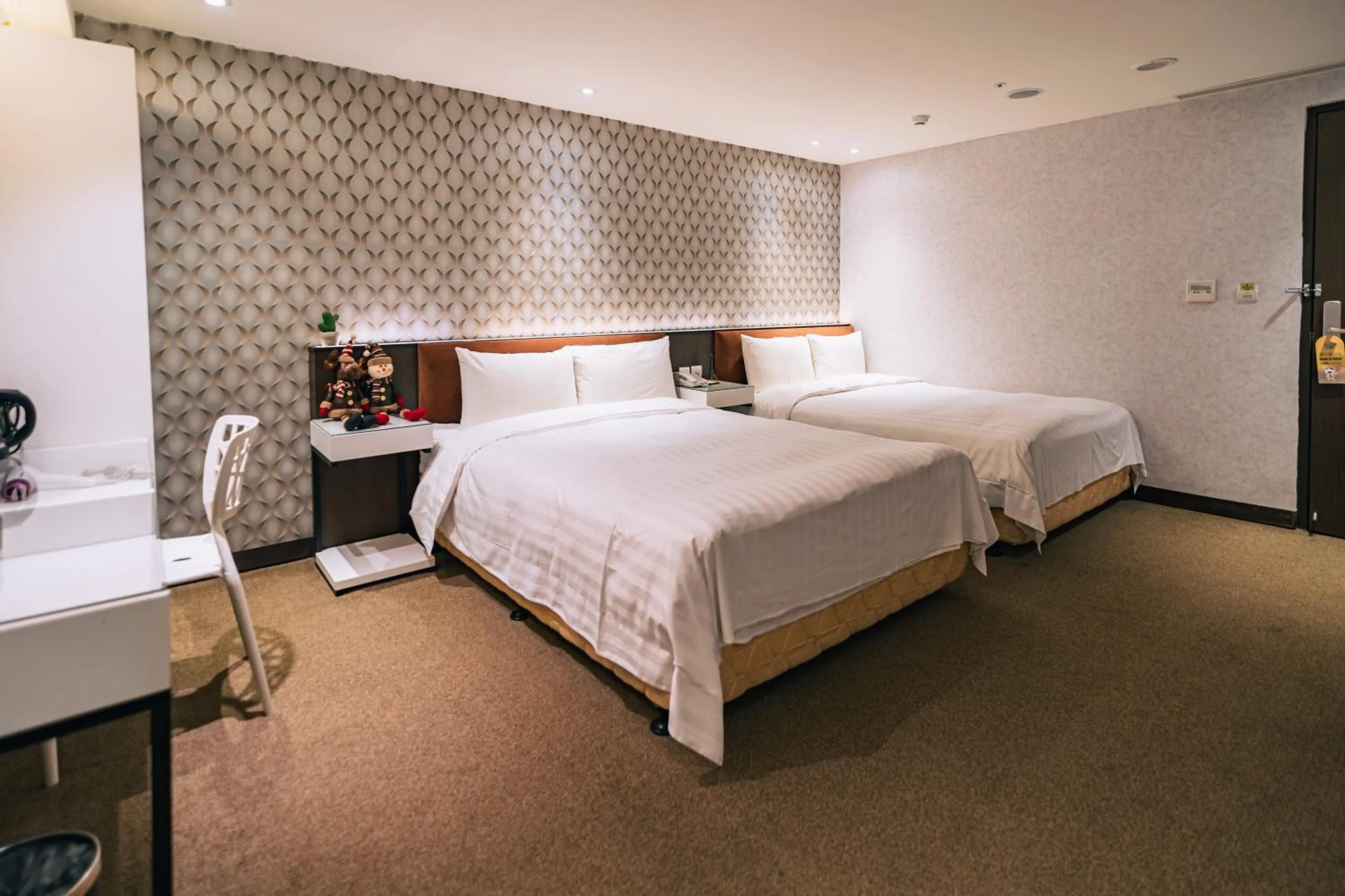 Bed in Hotel Puri Taipei Station Branch