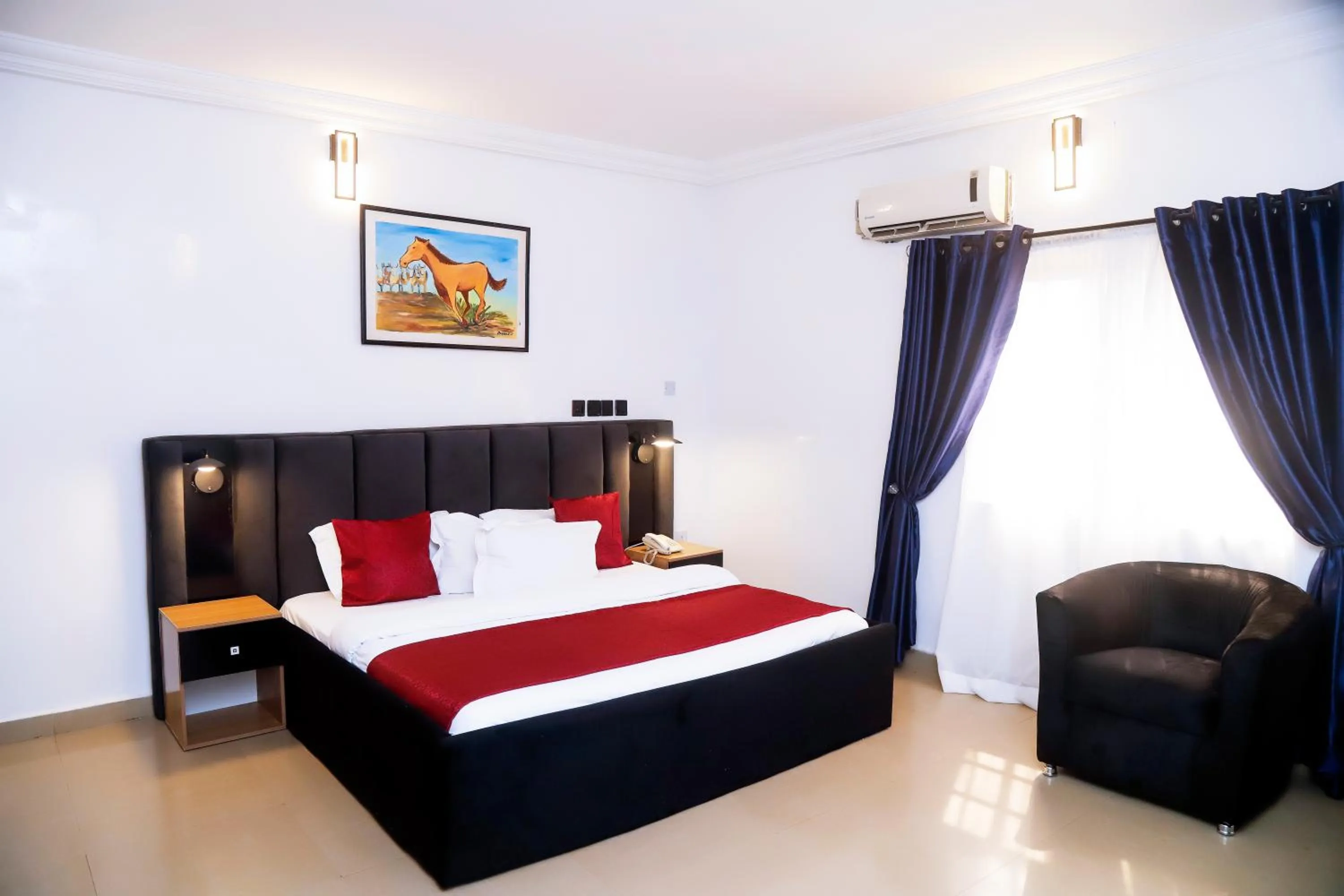 Bed in Western Dreams Hotel