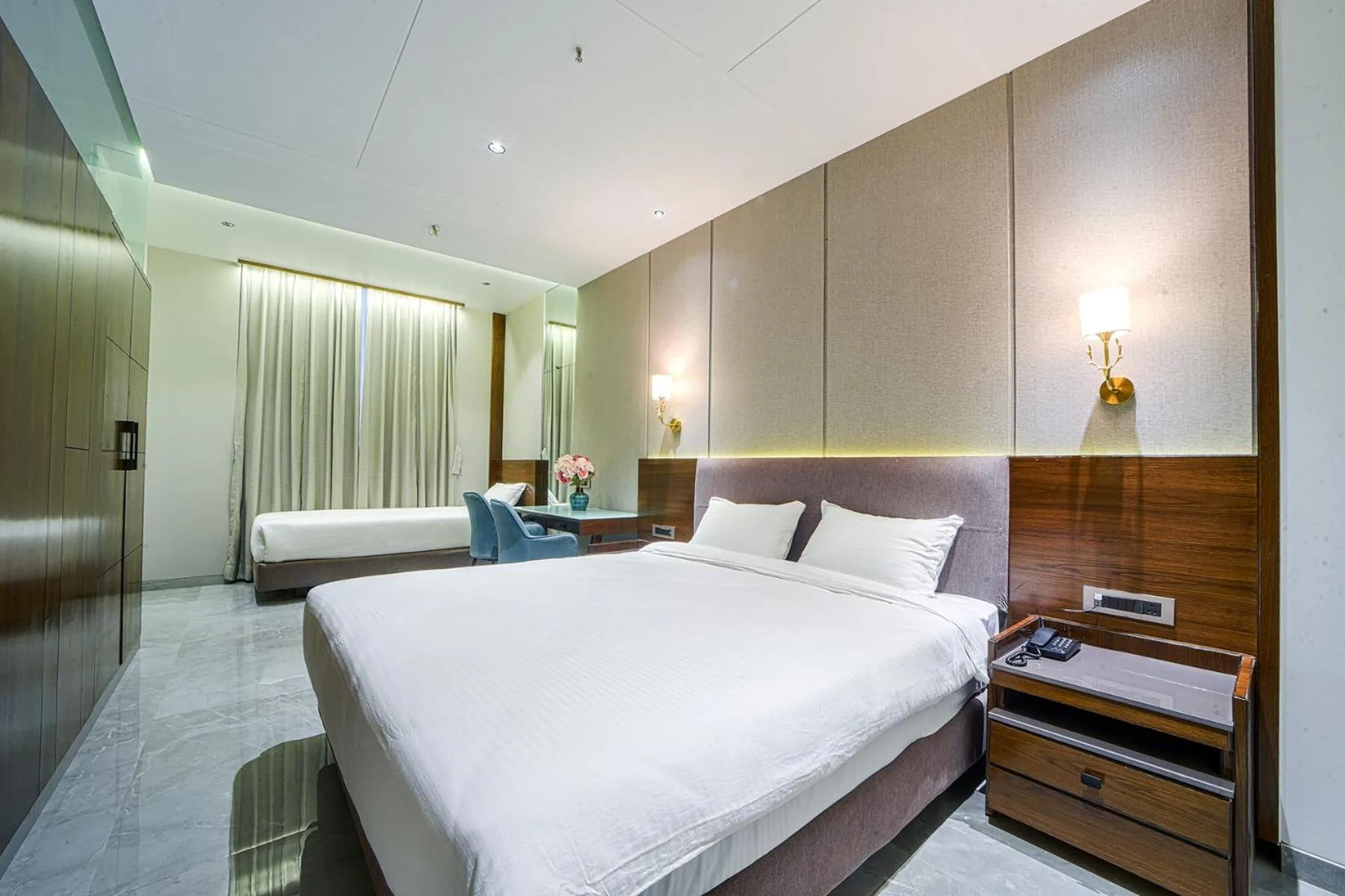 Photo of the whole room, Bed in Hotel Devgiri Inn and Restaurant