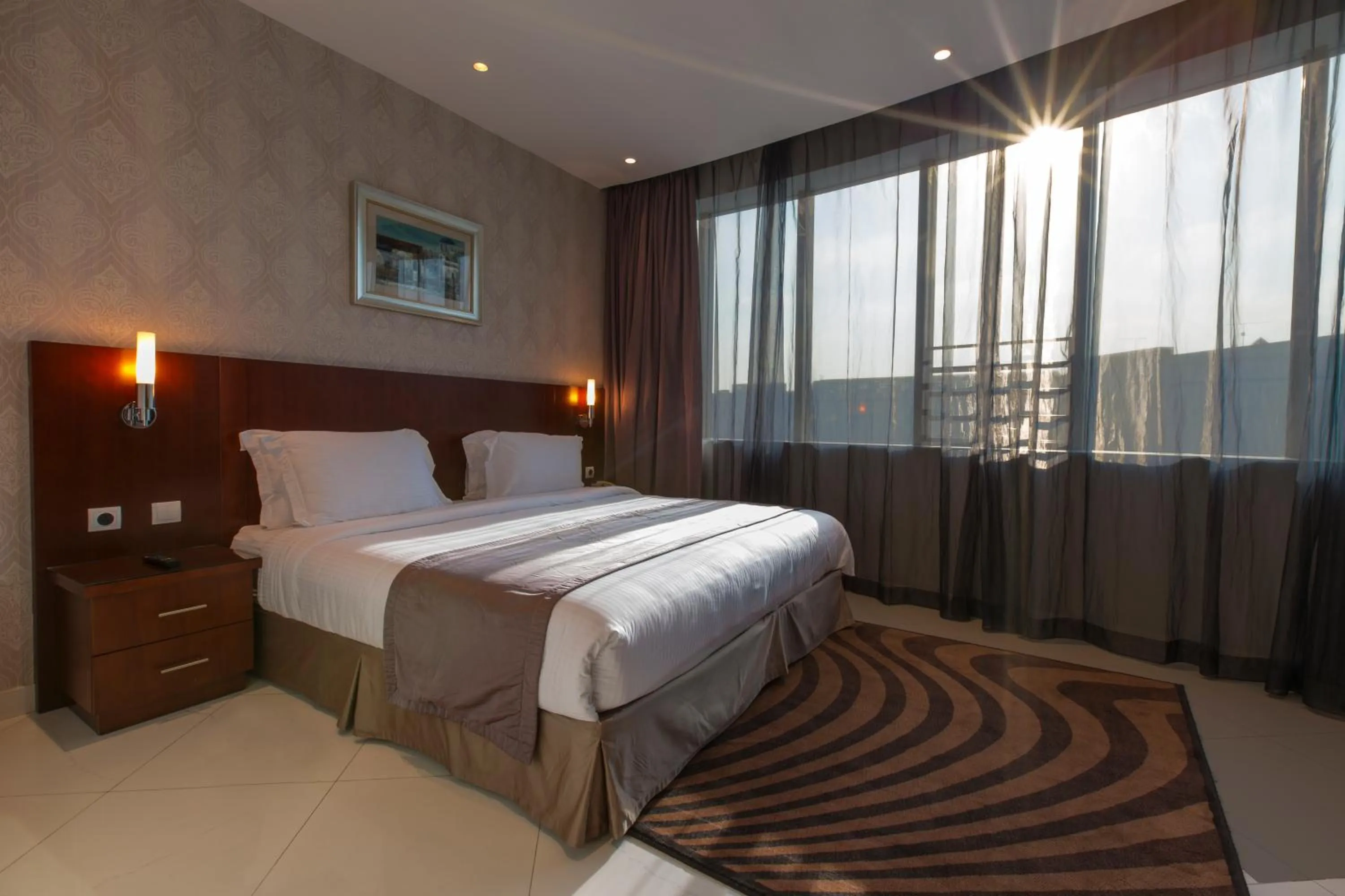 View (from property/room), Bed in Grand Mayral Hotel