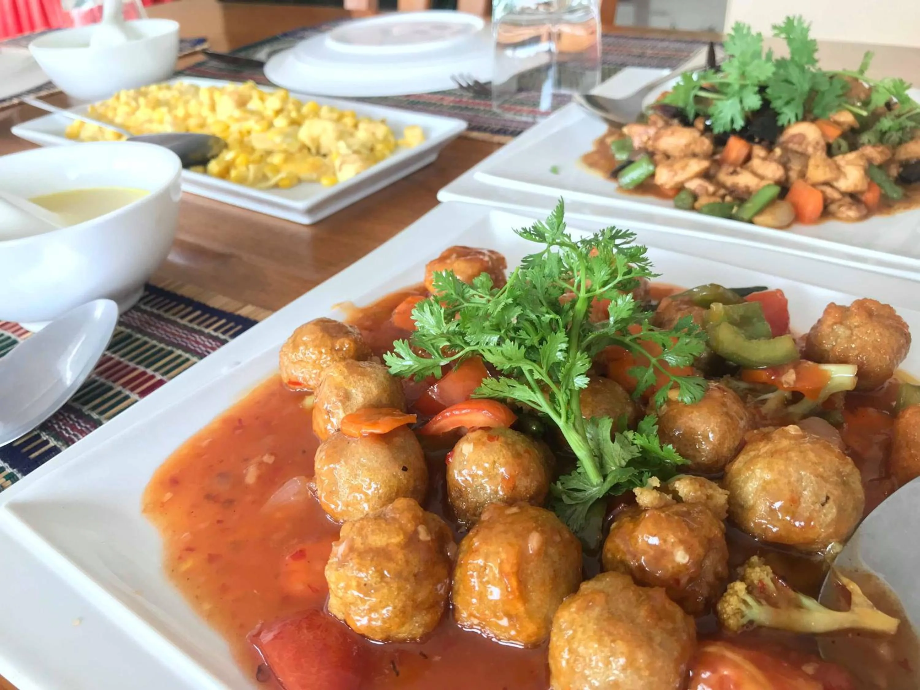 Food close-up in Grand Laurel Hotel