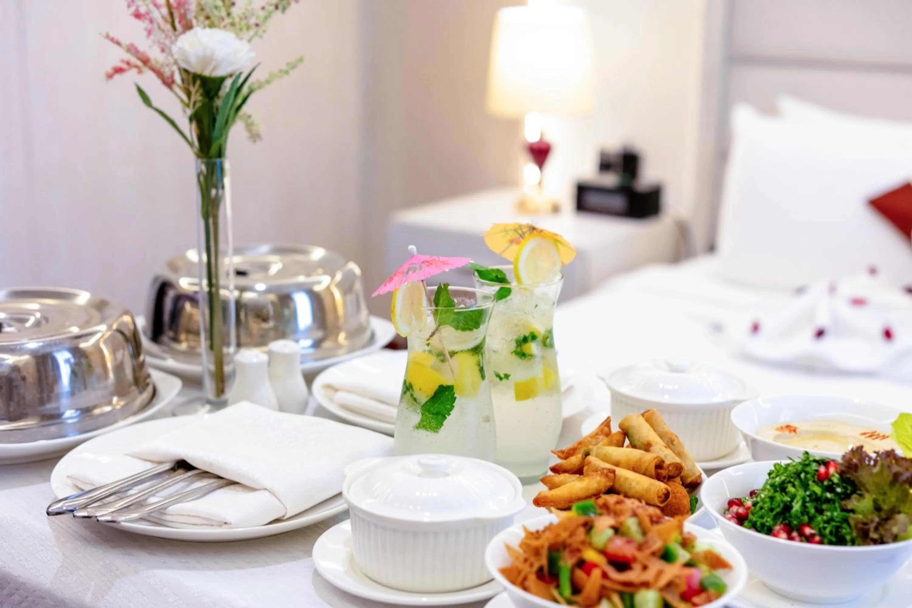 room service, Bed in City Tower Hotel