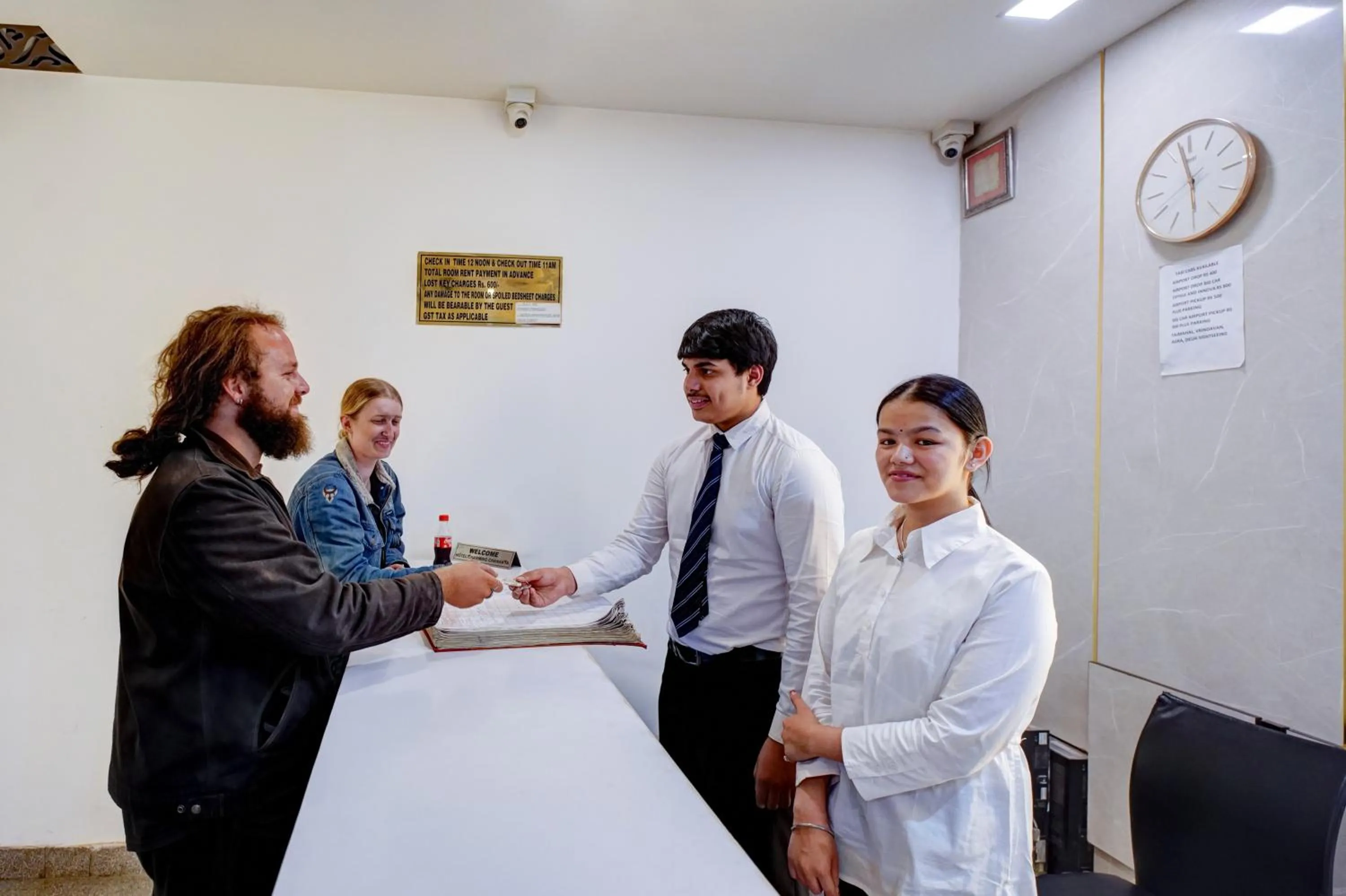 Lobby or reception in Airport Hotel Chanakya