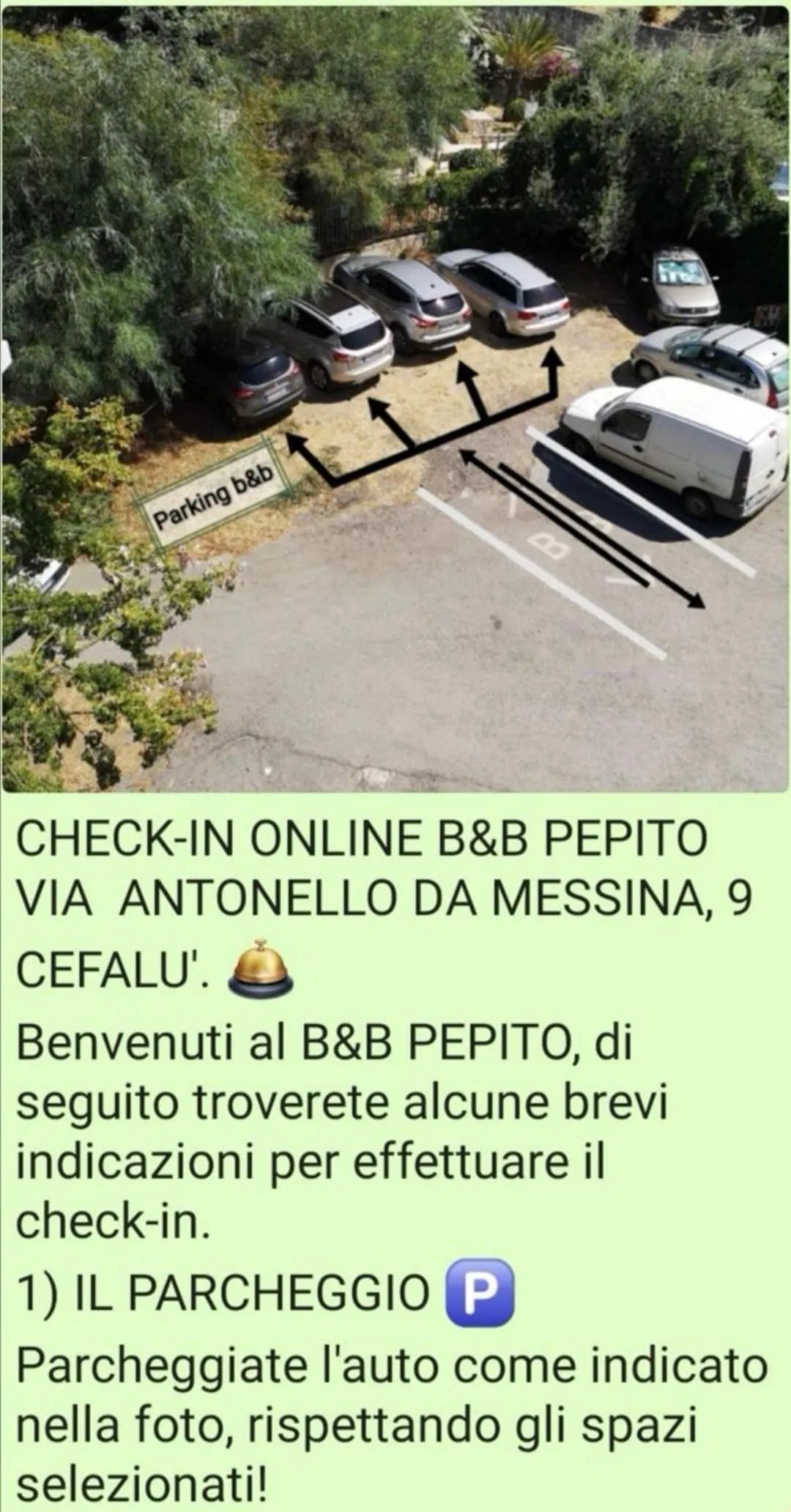 Parking in B&B Pepito