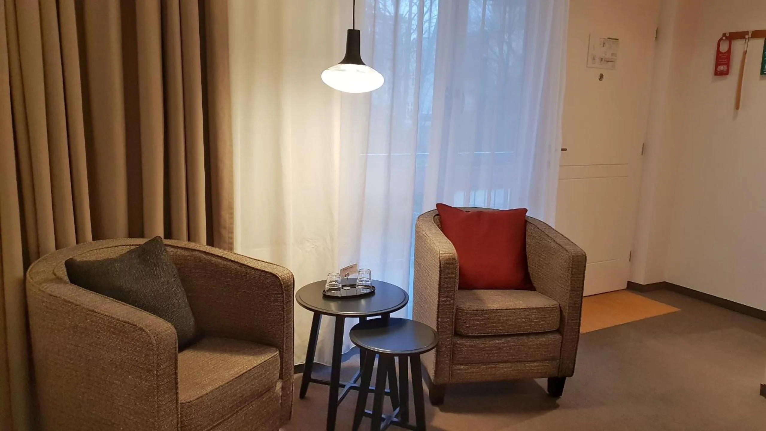 Seating area in Baurs Park