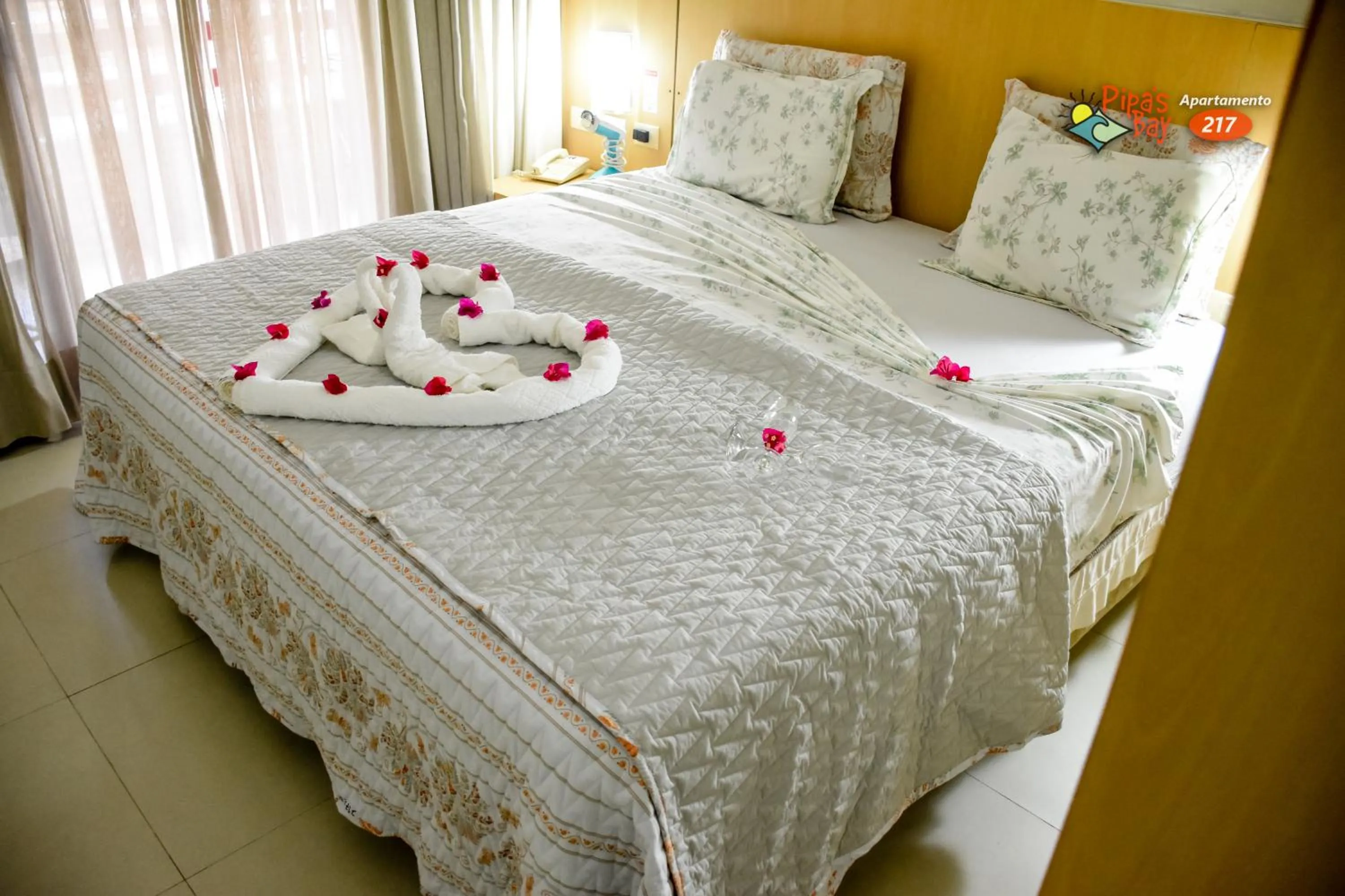 Bed in Flat no UNICO HOTEL BEIRA MAR Pipas Bay 217
