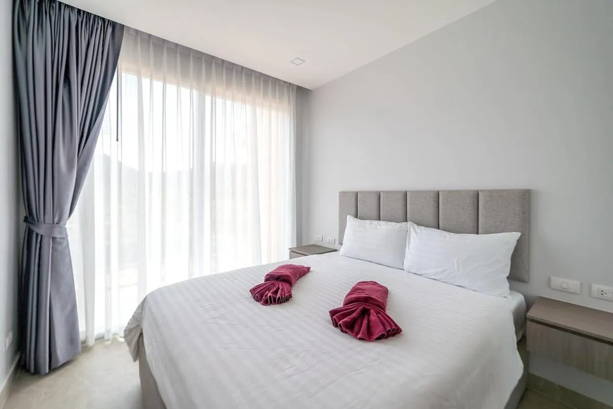 Floor plan, Bed in Ocean Grove Pool Villa - Koh Chang