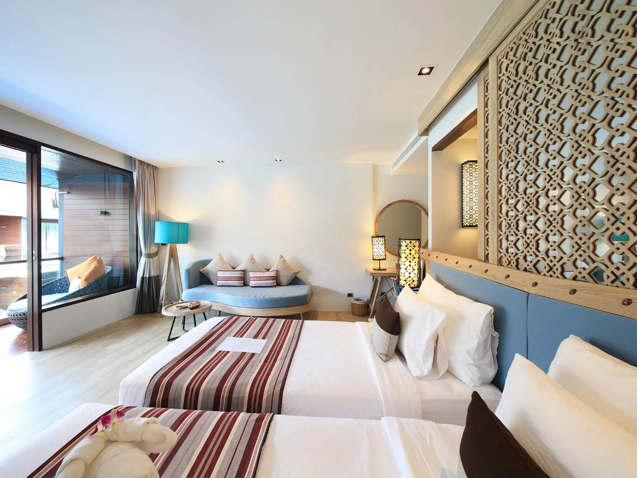 Bed in AKIRA Lipe Resort