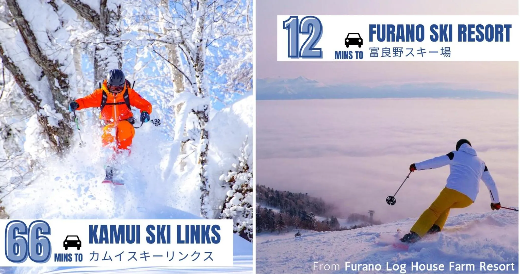 Winter in Furano Log House Farm Resort