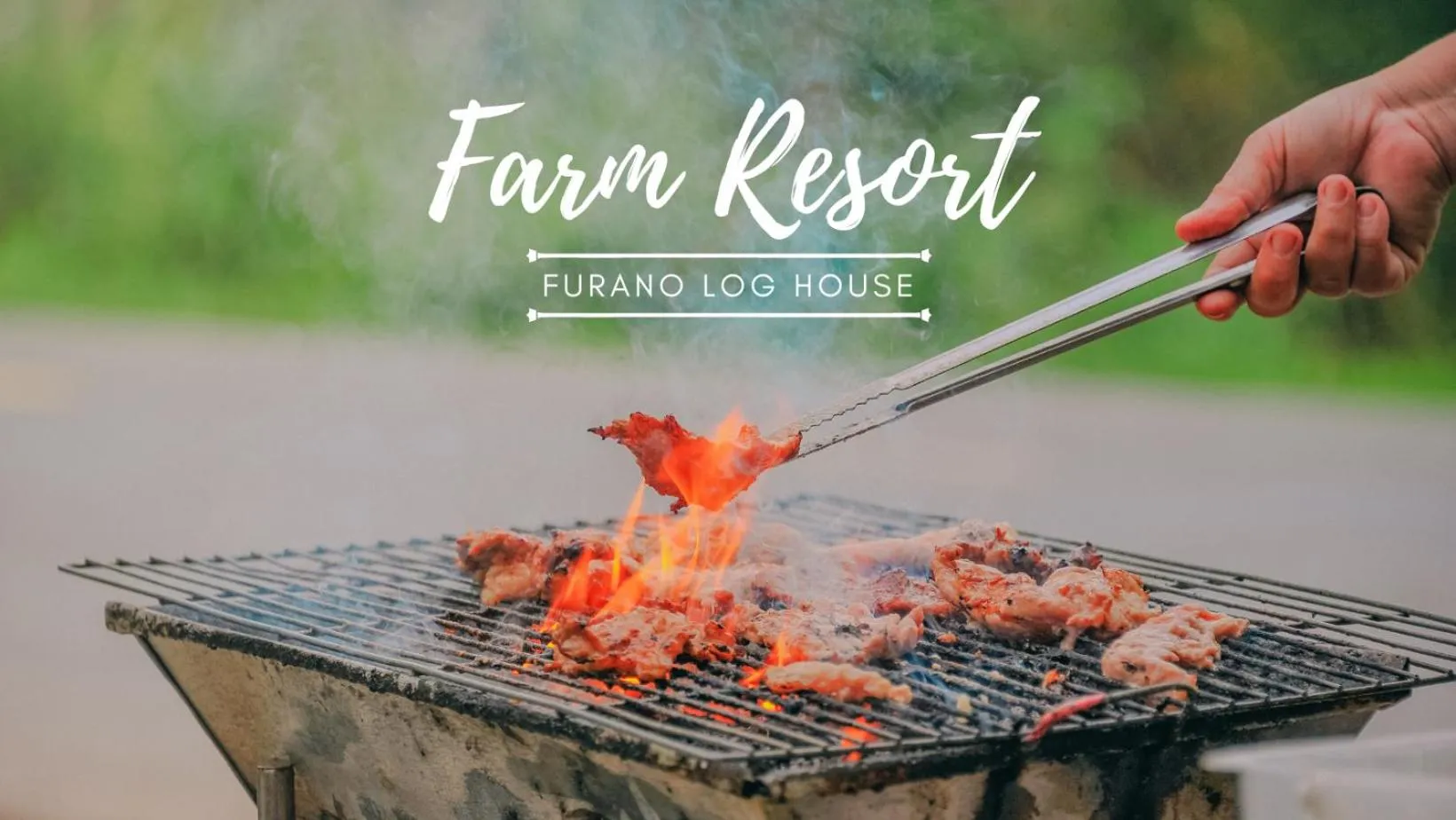 BBQ facilities in Furano Log House Farm Resort
